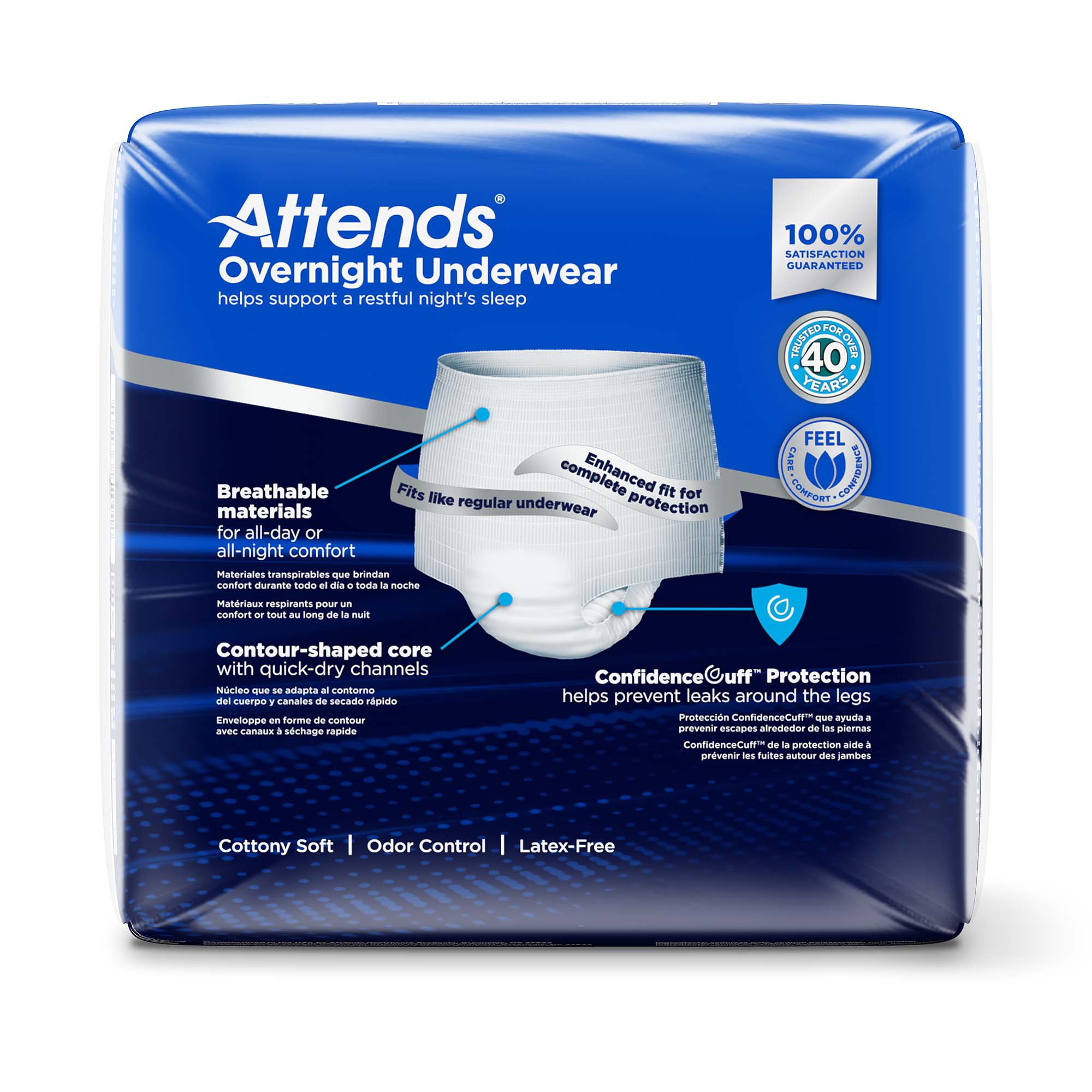 Attends Healthcare Products - APPNT40 Attends® Overnight Underwear with Extended Wear Protection