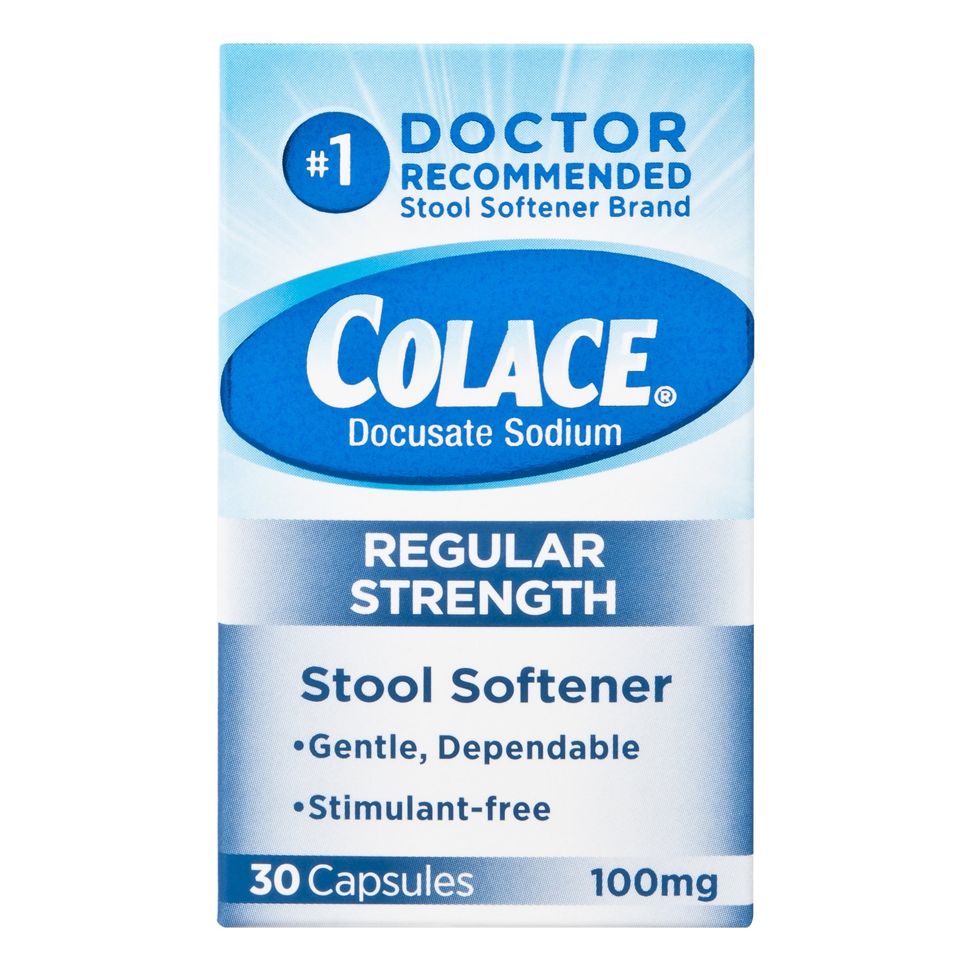 Purdue Pharma 67618010130 - Colace® Docusate Sodium Stool Softener - 30/Box