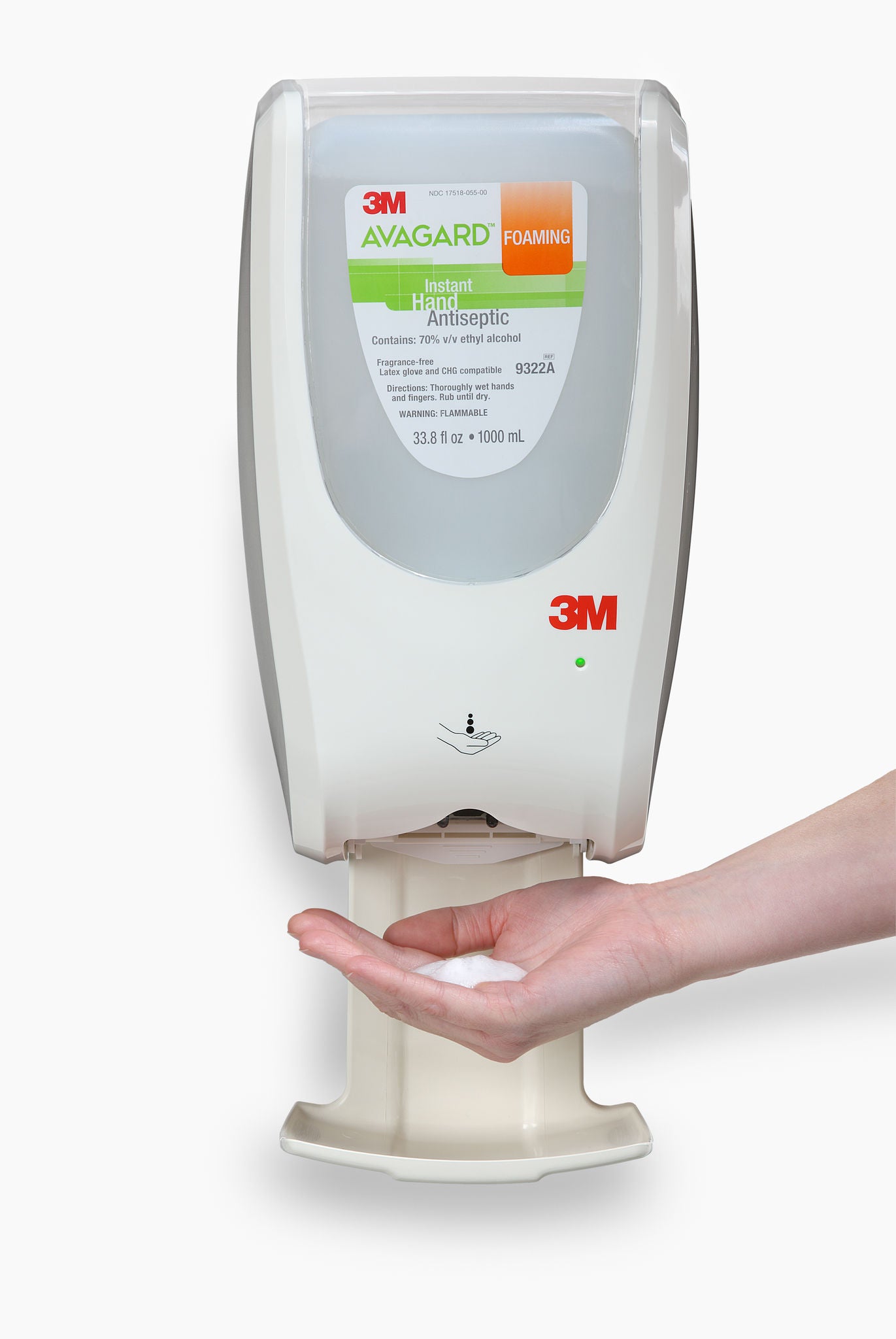Solventum Corporation - 9240 Hand Hygiene Dispenser 3M™ Avagard™ Touch Free 1000 mL Wall Mount