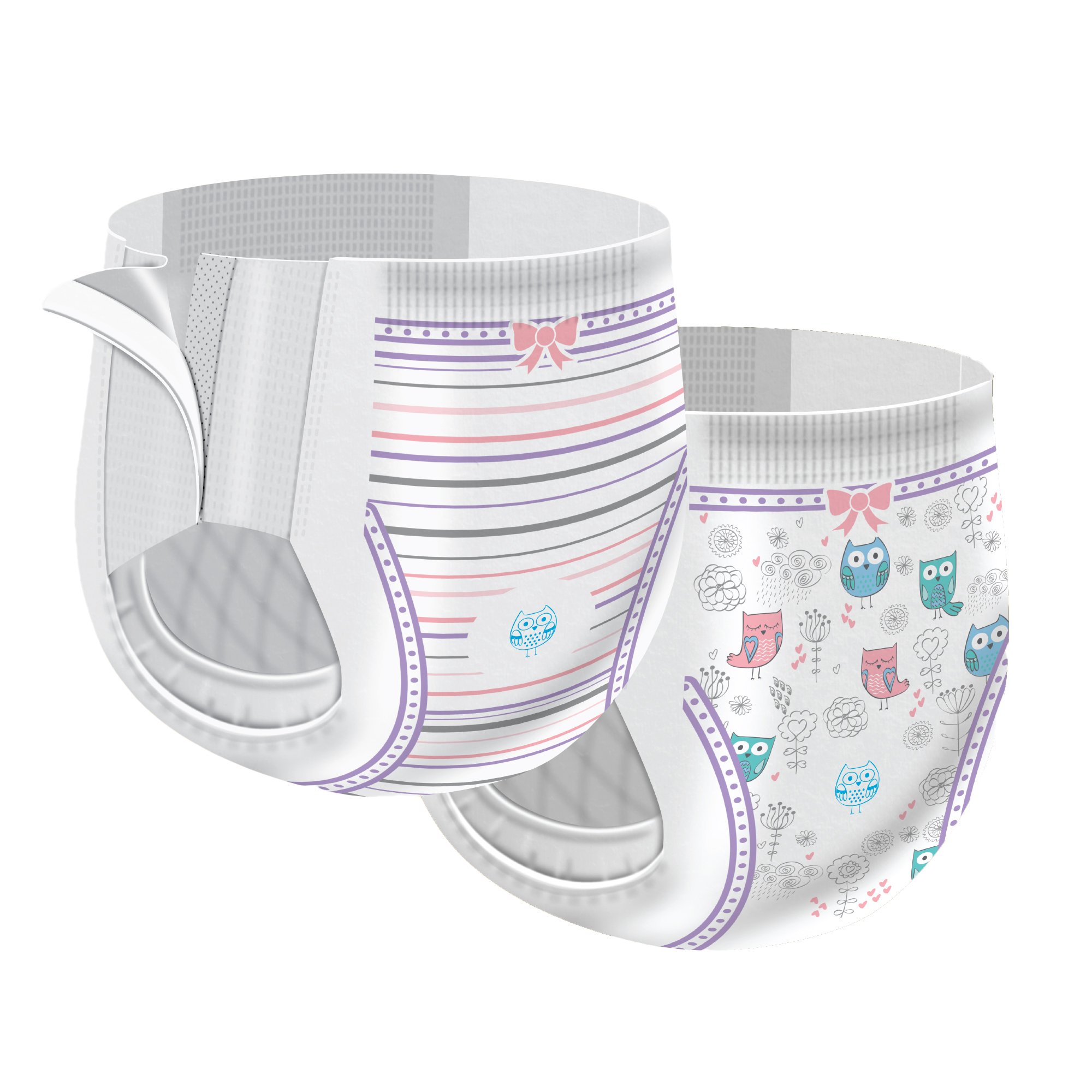 First Quality Products LLC CR7008 - Cutie Pants Training Pants, Female, Toddler, Disposable, Heavy Absorbency - 26/Bag, 104/Case