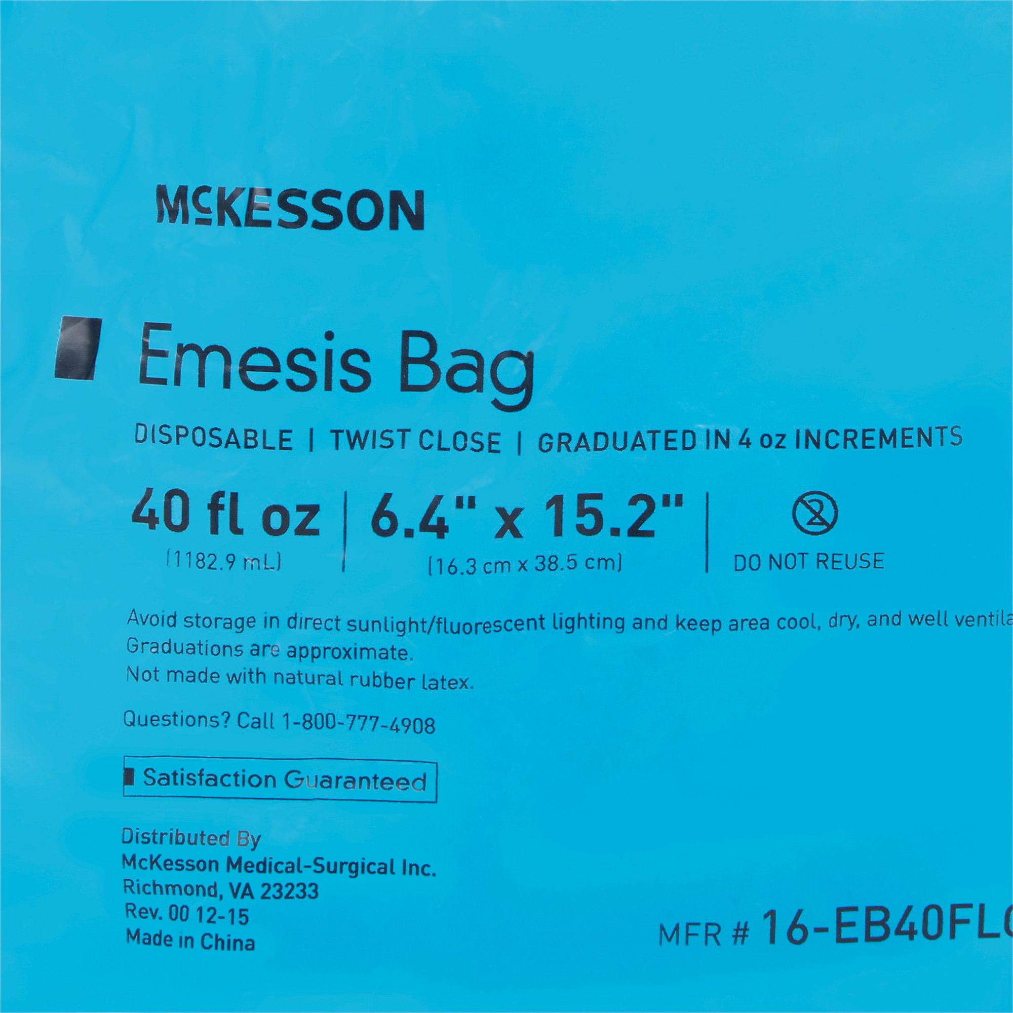 McKesson Brand - 16-EB40FLOZ McKesson Emesis Bag