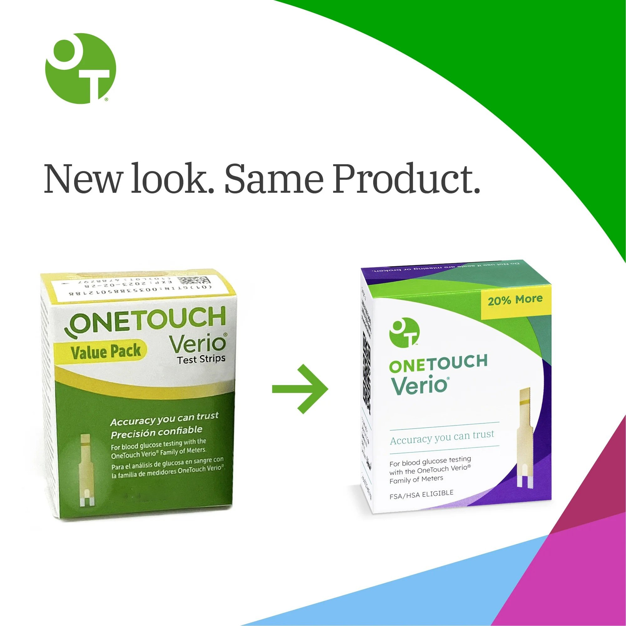 LifeScan 53885027210 - OneTouch Verio® Blood Glucose Test Strips - 100/Box
