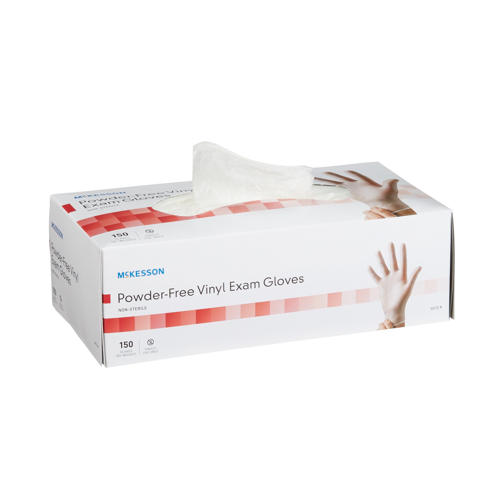 McKesson Brand 14-132 - McKesson Vinyl Exam Glove, Extra Small, Clear - 150/Box, 1500/Case