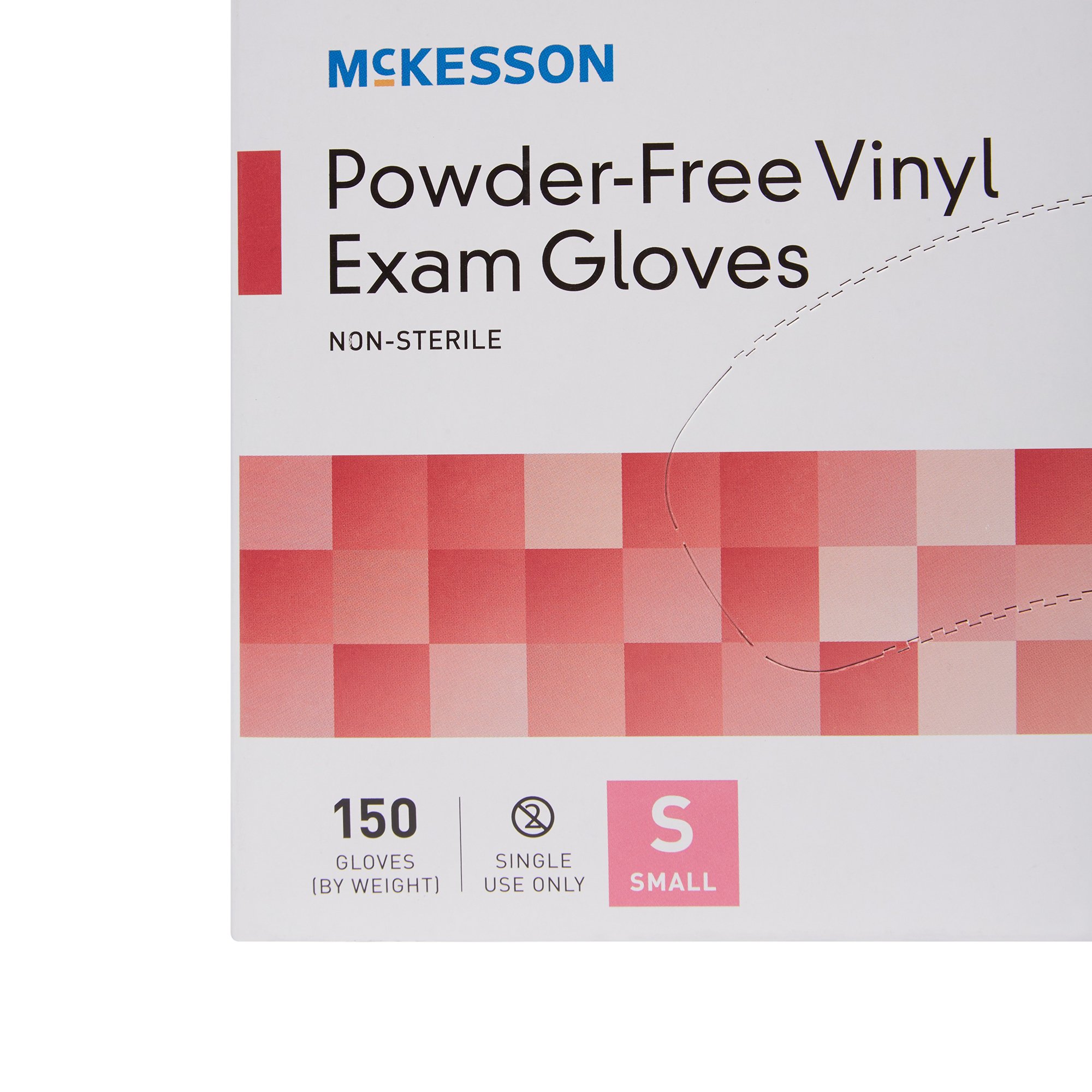 McKesson Brand 14-134 - McKesson Vinyl Exam Glove, Small, Clear - 150/Box, 1500/Case