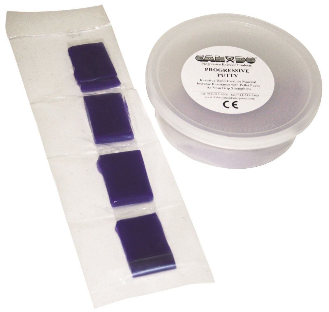 Fabrication Enterprises - 10-2670 Therapy Putty with Pellet Pack CanDo® Variable Strength TheraPutty® Adjustable Firmness 2.5 oz