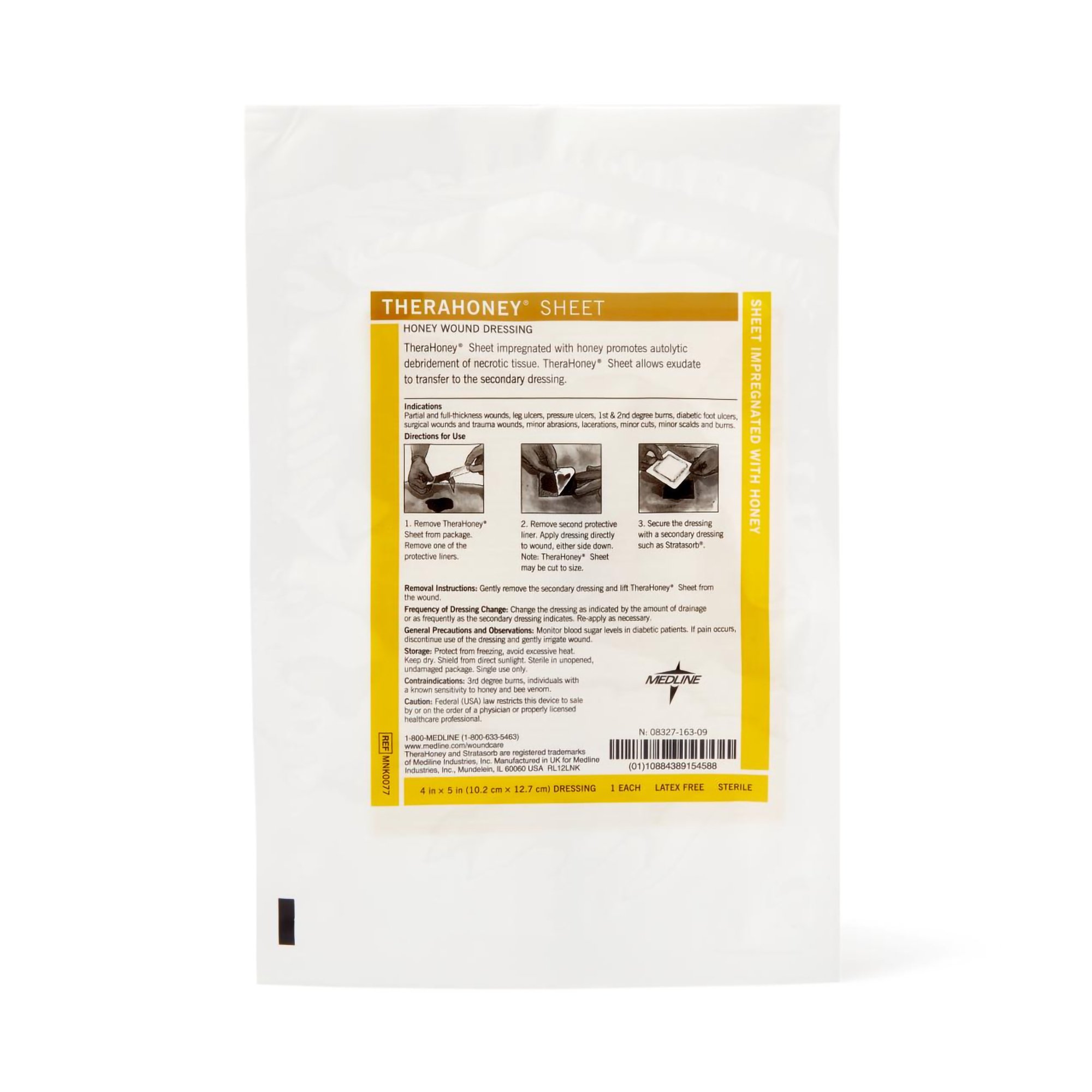 Medline - MNK0077 TheraHoney™ Honey Impregnated Wound Dressing