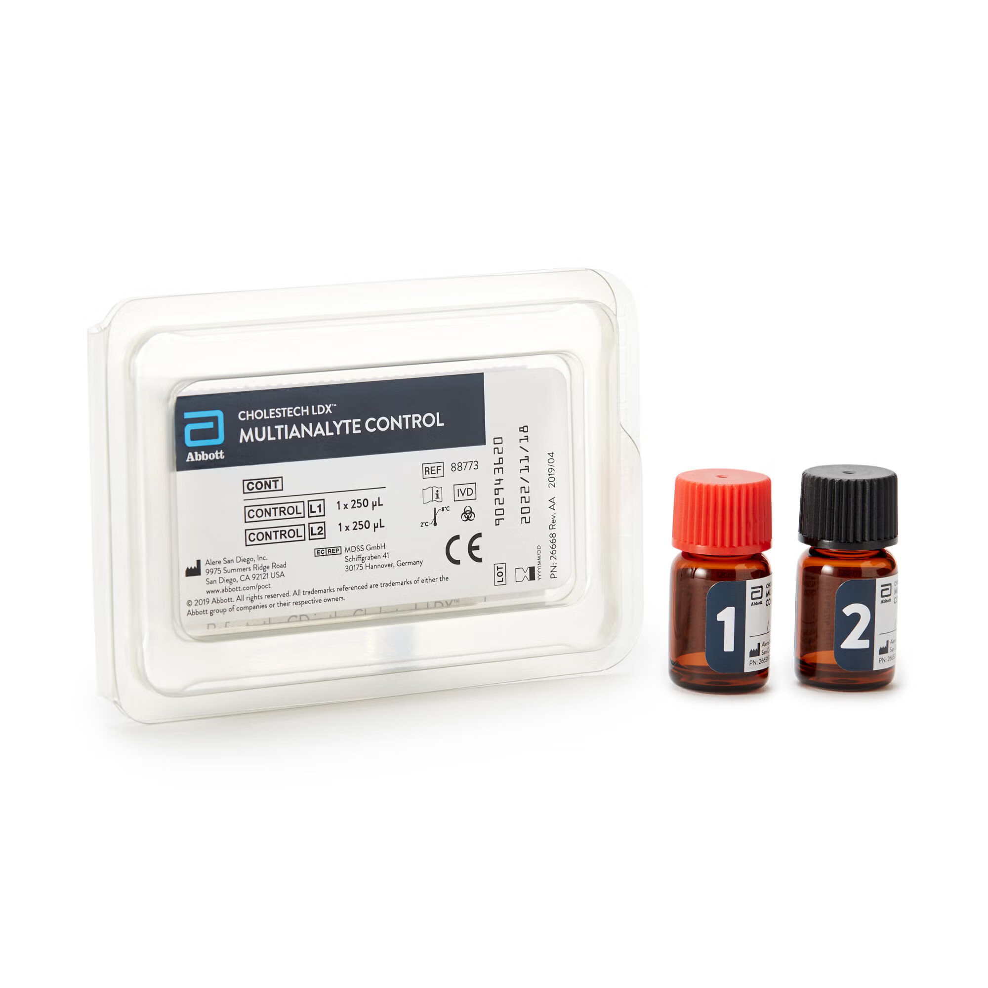 Abbott Rapid Dx North America LLC - 88773 Control Set Cholestech LDX® Multiple Analytes 2 Levels 2 X 0.25 mL