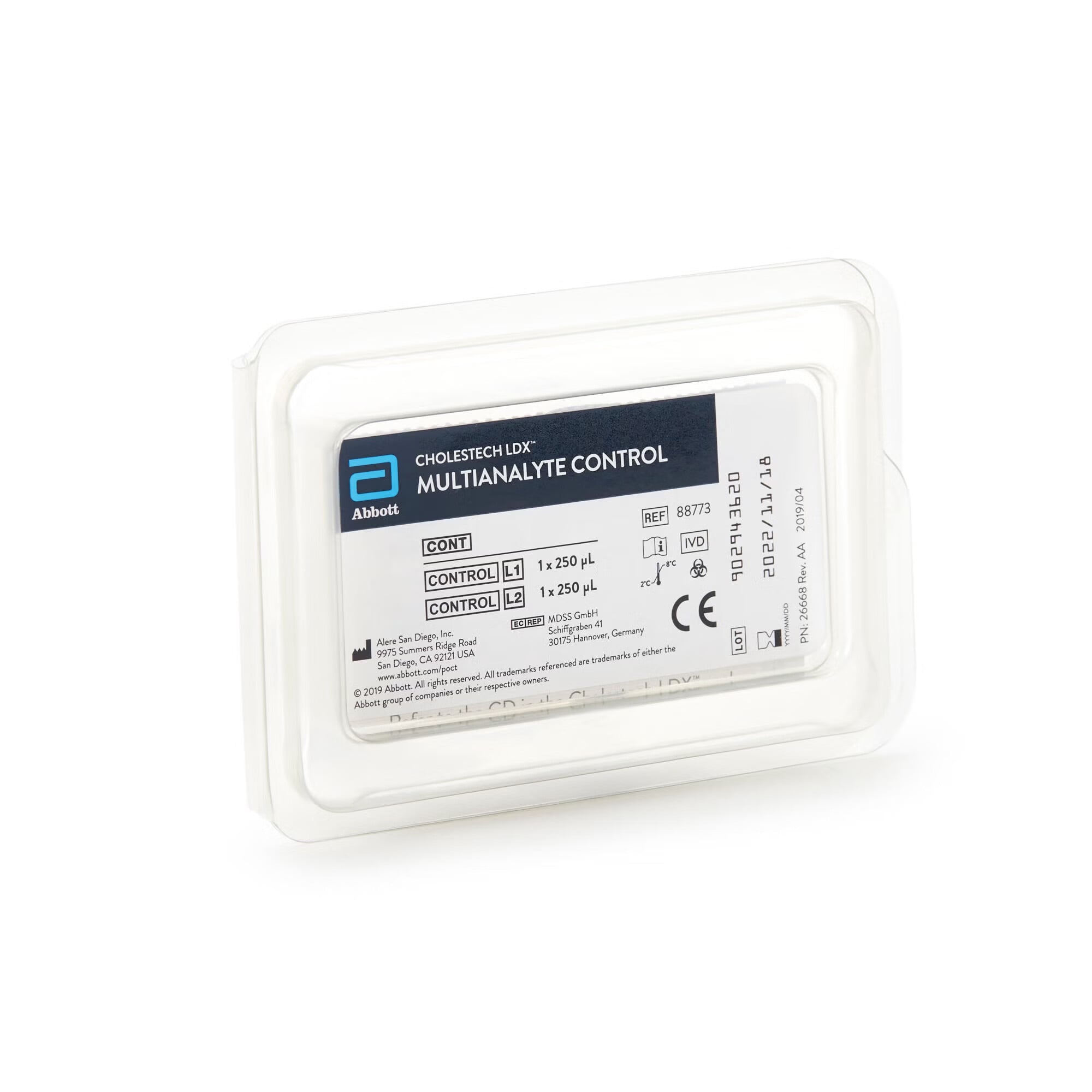 Abbott Rapid Dx North America LLC - 88773 Control Set Cholestech LDX® Multiple Analytes 2 Levels 2 X 0.25 mL