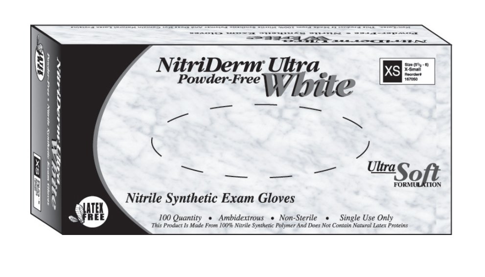 Innovative Healthcare Corp - 167100 NitriDerm® Ultra White Nitrile Exam Glove