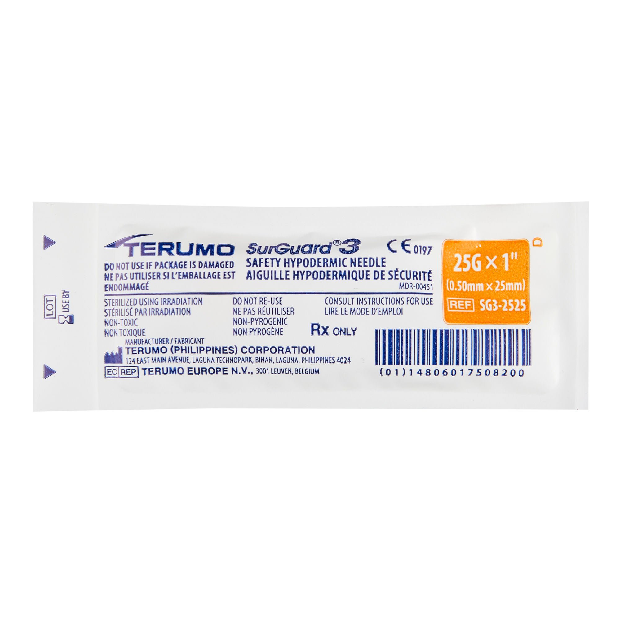 Terumo Medical - SG3-2525 SurGuard®3 Hypodermic Needle