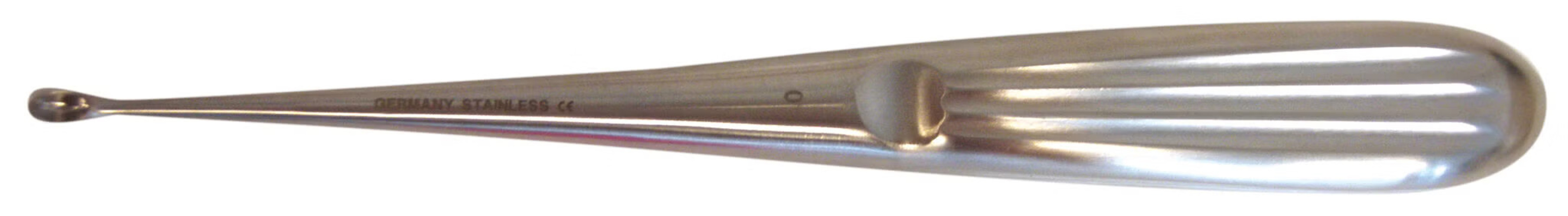 BR Surgical - BR32-47500 Bone Curette BR Surgical Spratt 6-1/2 Inch Length Hollow Handle with Grooves Size 0 Tip Straight Oval Cup Tip