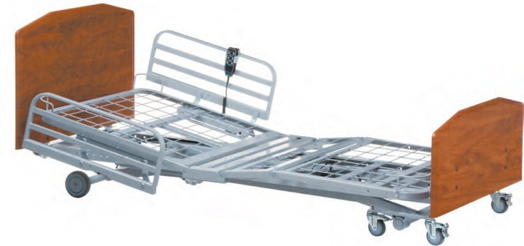 Span America - QD2000B Electric Bed Rexx Long Term Care 80 Inch Length Grid Deck 3 Functions 7-7/8 to 26 Inch Height Range