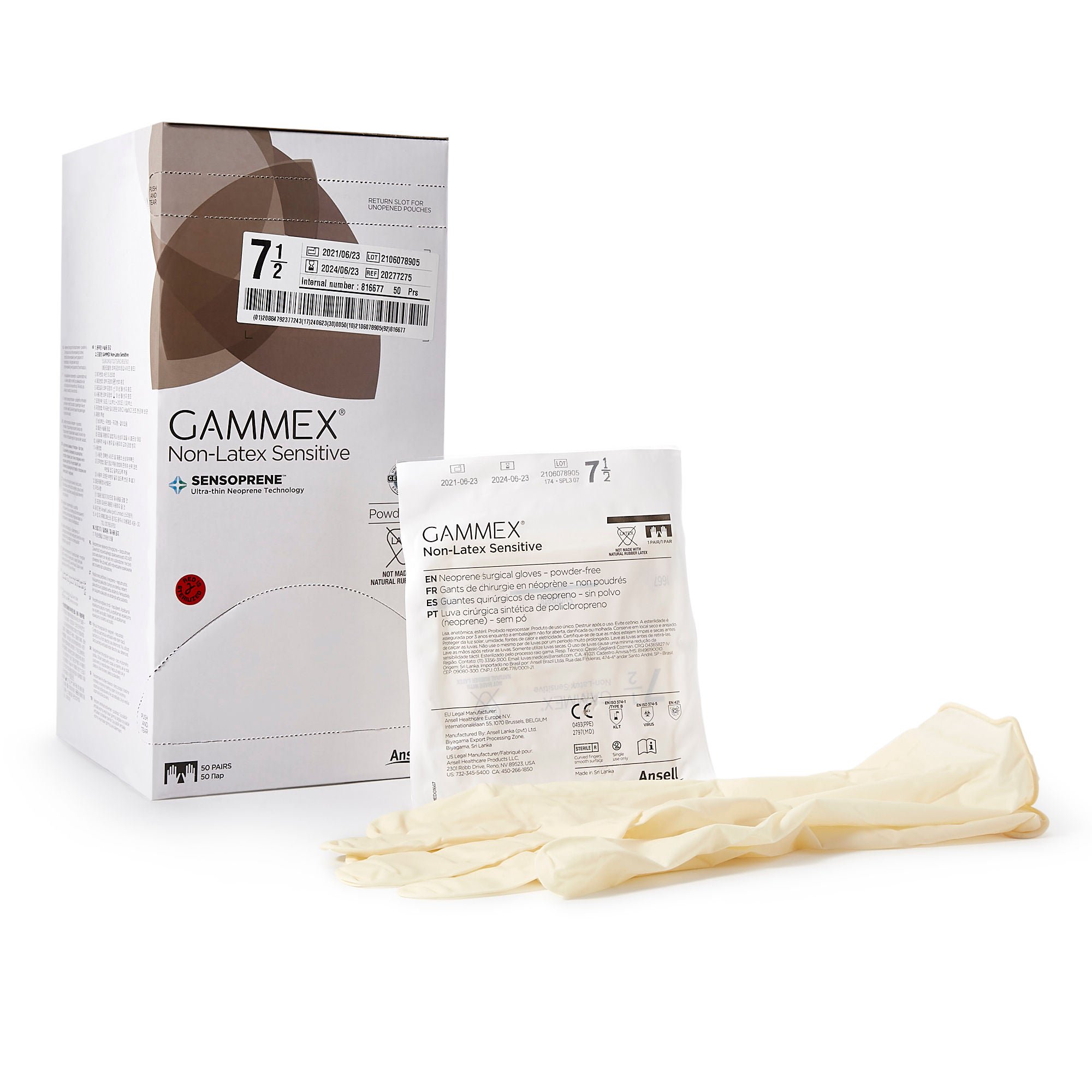 Ansell - 20277275 Gammex® Non-Latex Sensitive Polychloroprene Surgical Glove