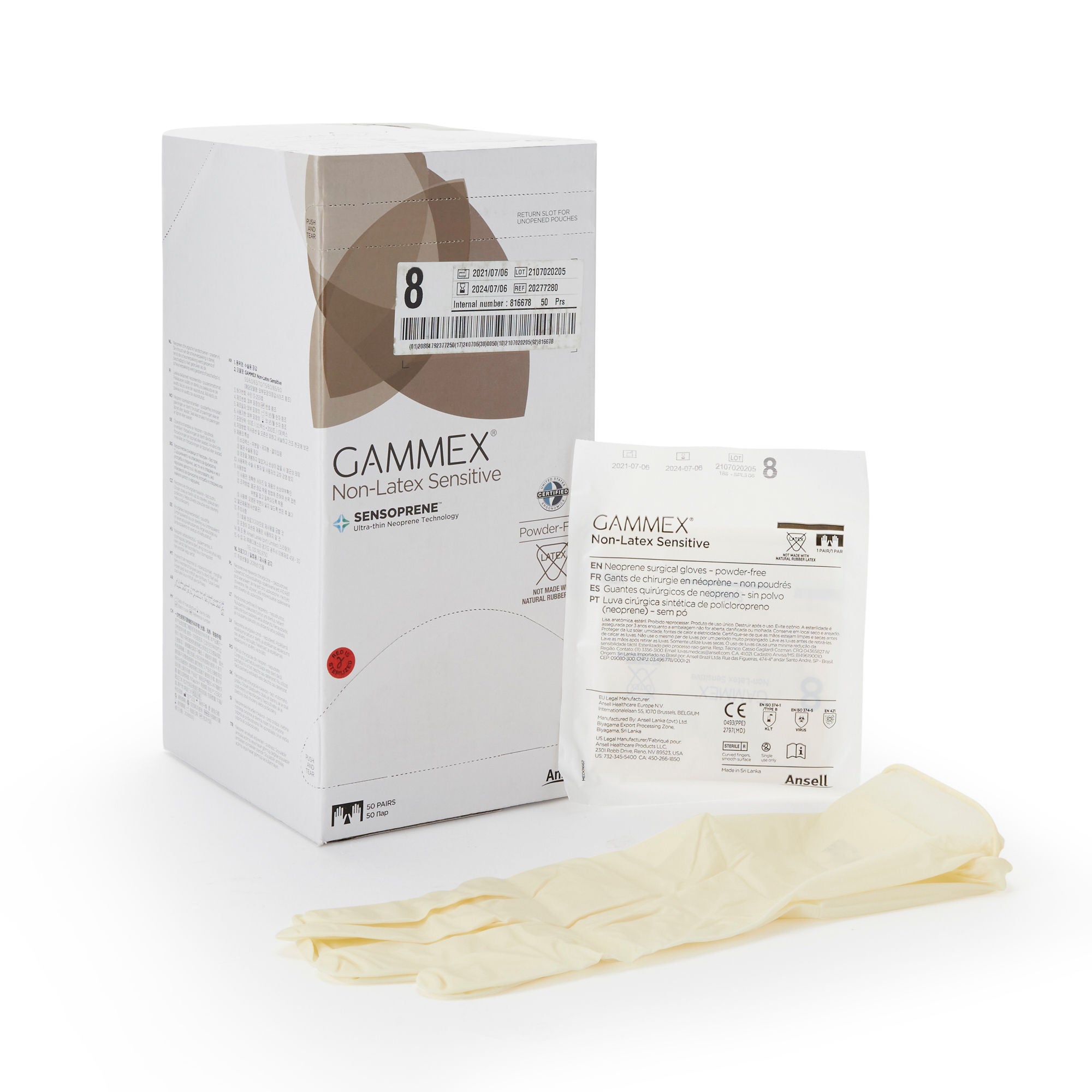 Ansell - 20277280 Gammex® Non-Latex Sensitive Polychloroprene Surgical Glove