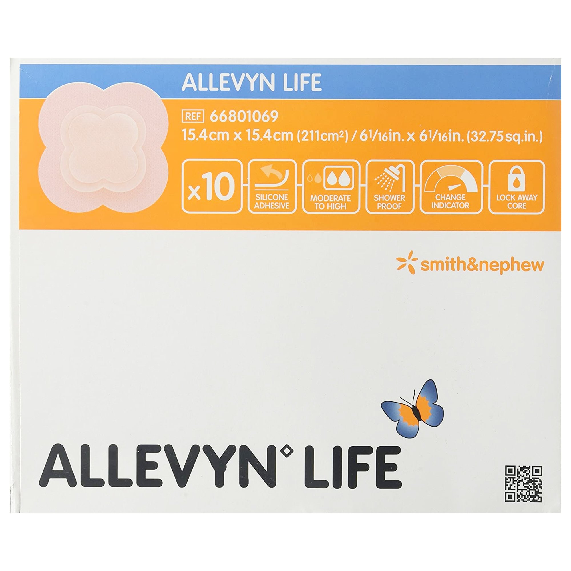 Smith & Nephew - 66801069 Allevyn Life Silicone Foam Dressing