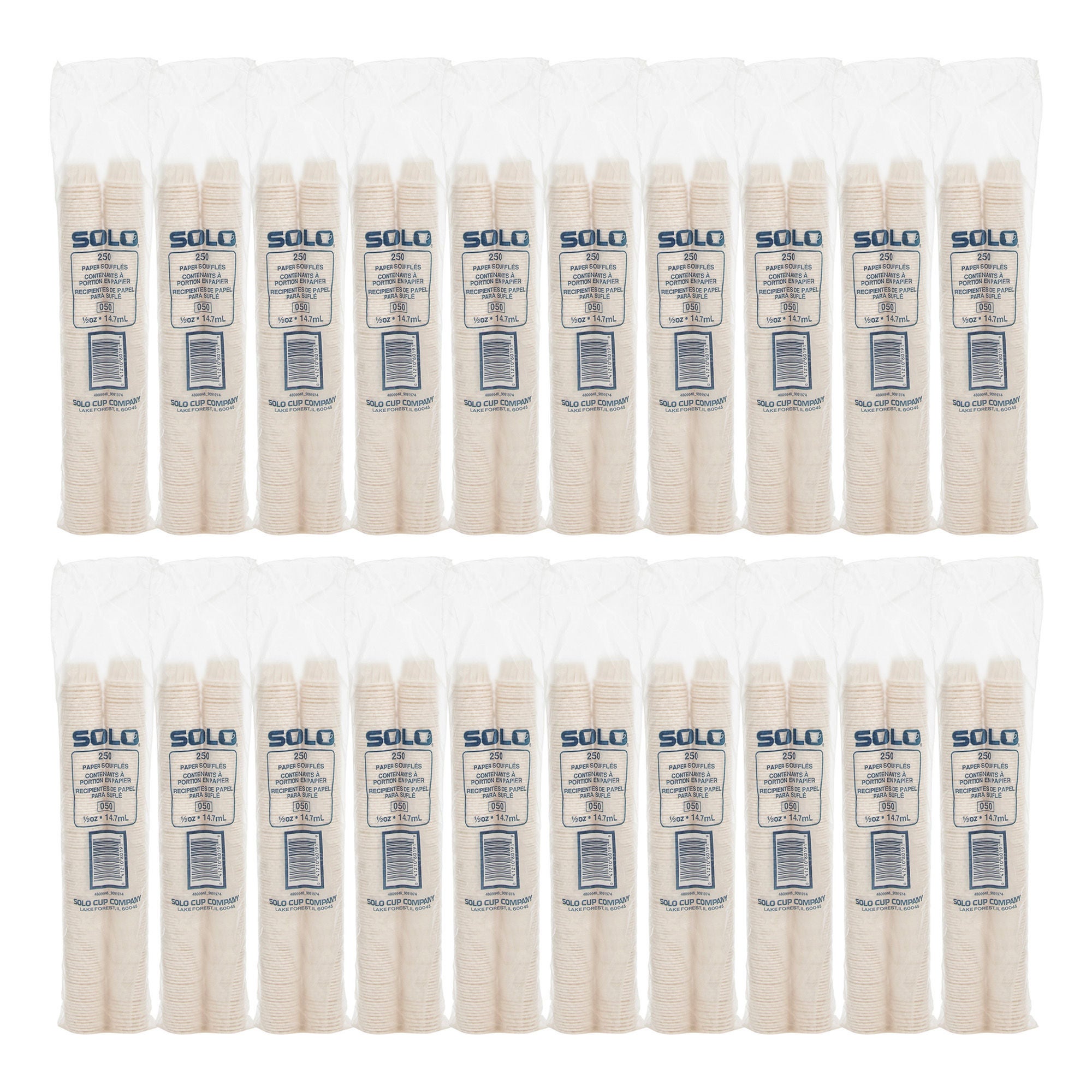 RJ Schinner Co - 050-2050 Souffle Cup Solo® 0.5 oz. Paper White Disposable
