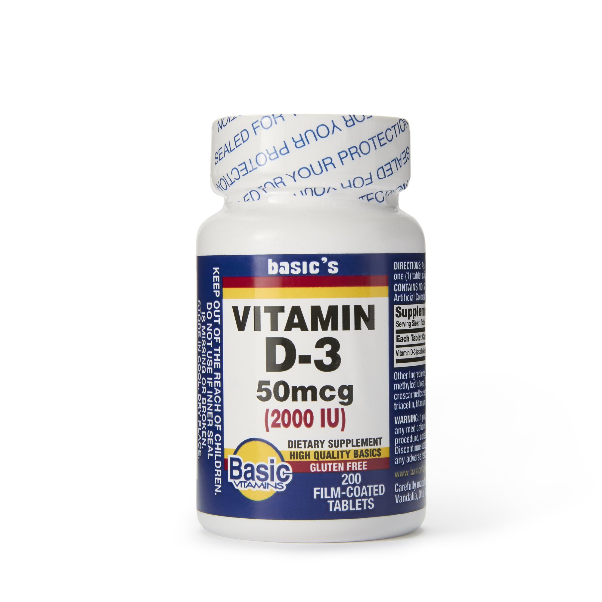 Basic Drug - 30761016840 Basic's Vitamin D-3 Dietary Supplement