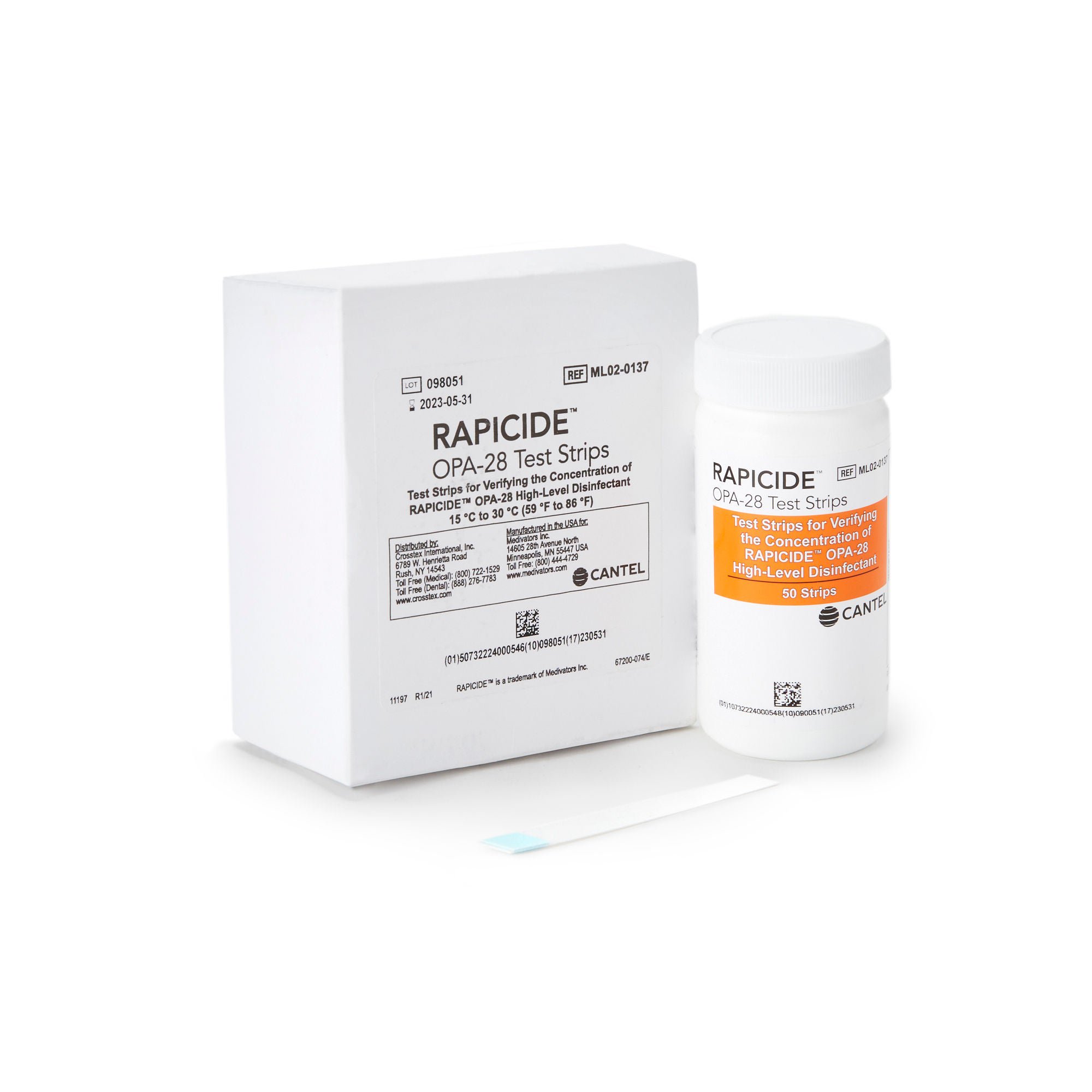 SPS Medical Supply - ML02-0137 Rapicide OPA-28 Test Strips for Verifying Concentration of Rapicide Disinfectant