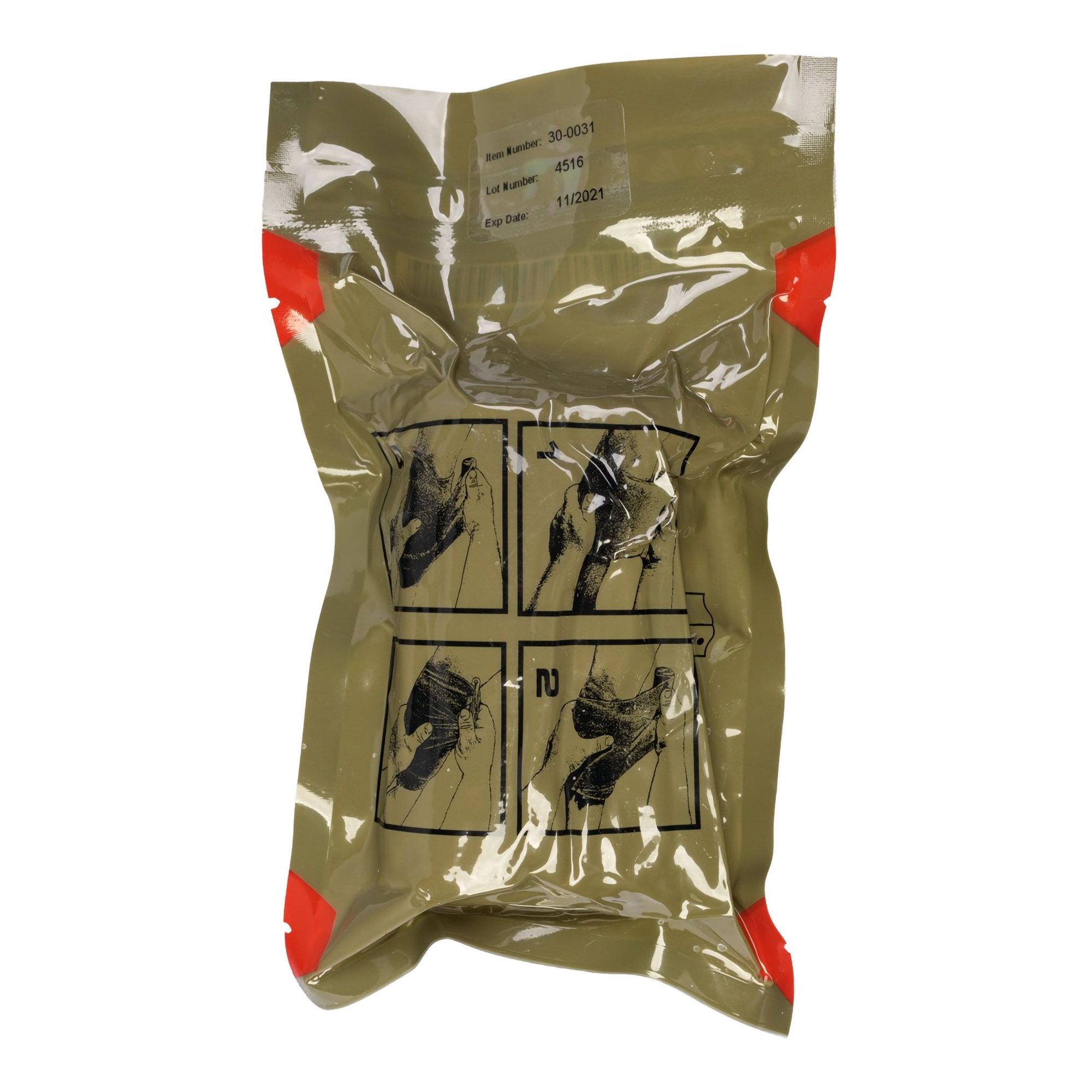 North American Rescue 30-0031 - ETD™ C-Clasp Closure Trauma Dressing, 4 x 70 Inch - 1/Each