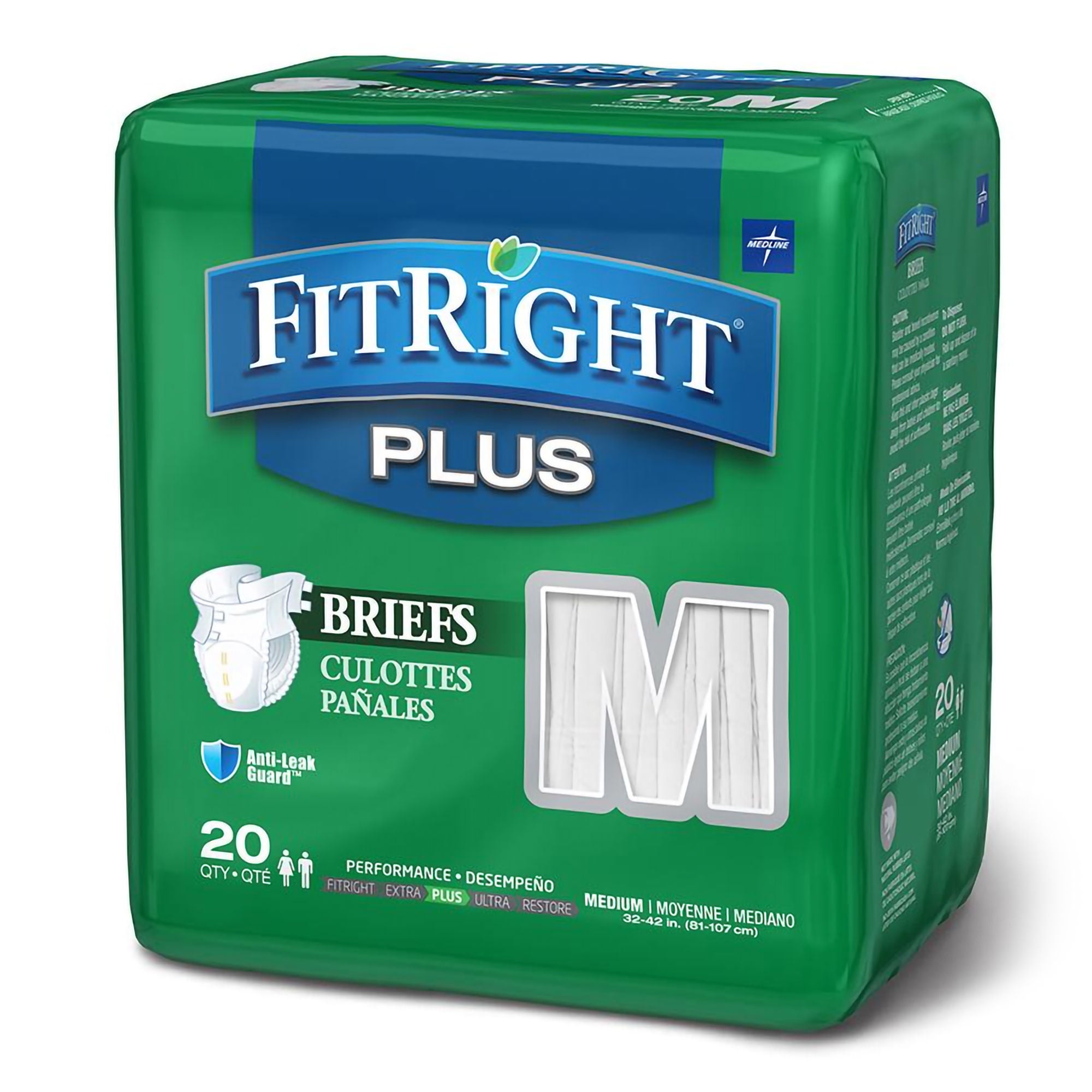 Medline - FITPLUSMD FitRight™ Plus Anti-Leak Guard Briefs