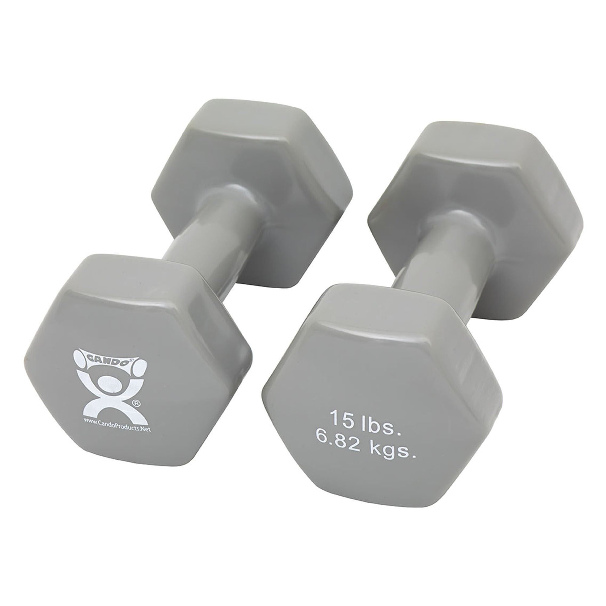 Fabrication Enterprises - 10-0560-2 Dumbbell Pair Hexagon Heads CanDo® 15 lbs.