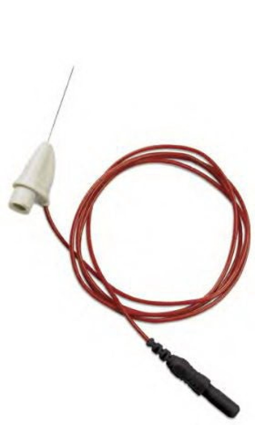 Natus Medical - MJT-2527-LL EMG Needle Electrode with Leadwire Teca® MyoJect™ 27 Gauge X 1 Inch Length X 30 Inch Lead Length Coated Stainless Steel Sterile Sharp Needle Tip Disposable