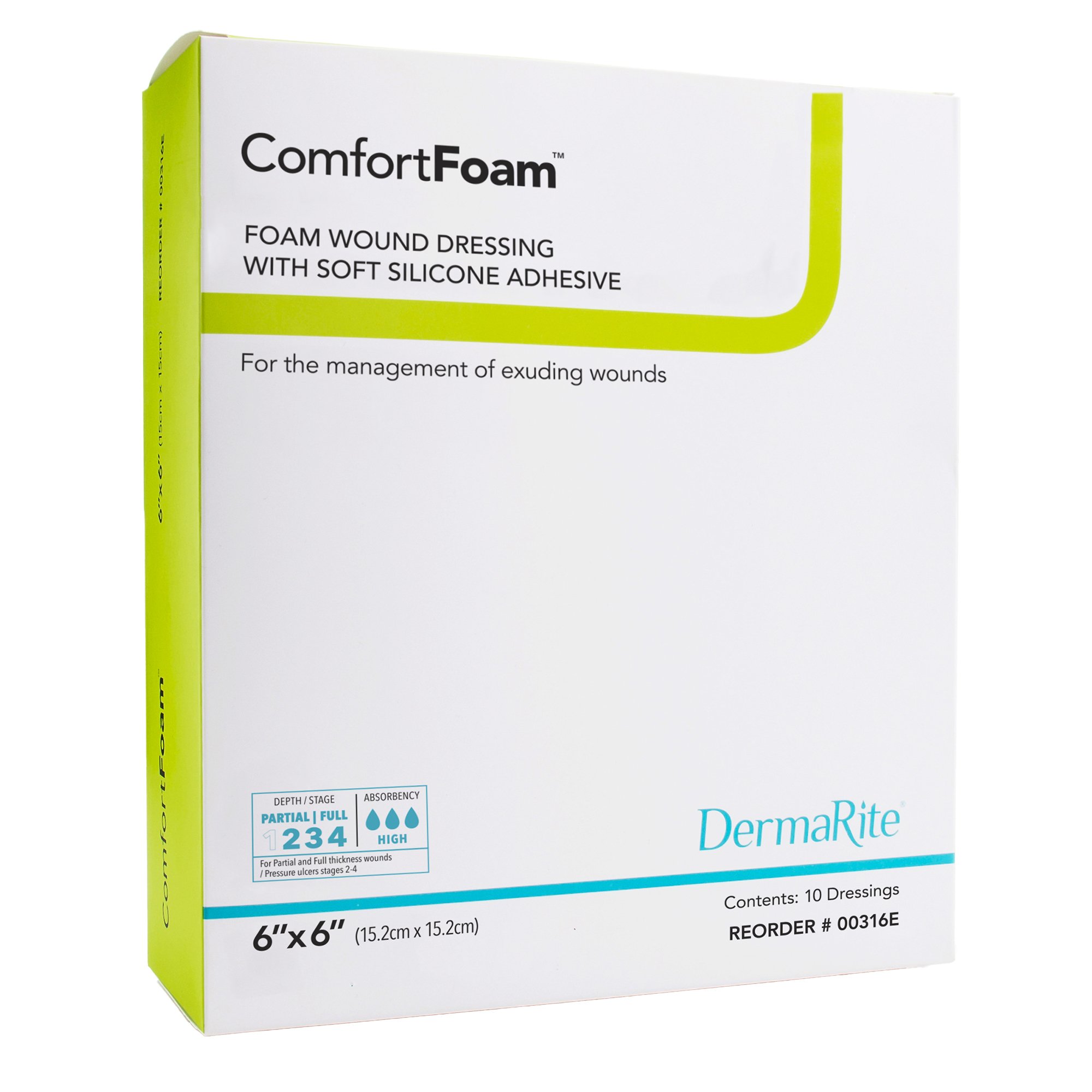 Sion Brands LLC - 00318E ComfortFoam™ Silicone Adhesive w/ Border Silicone Foam Dressing