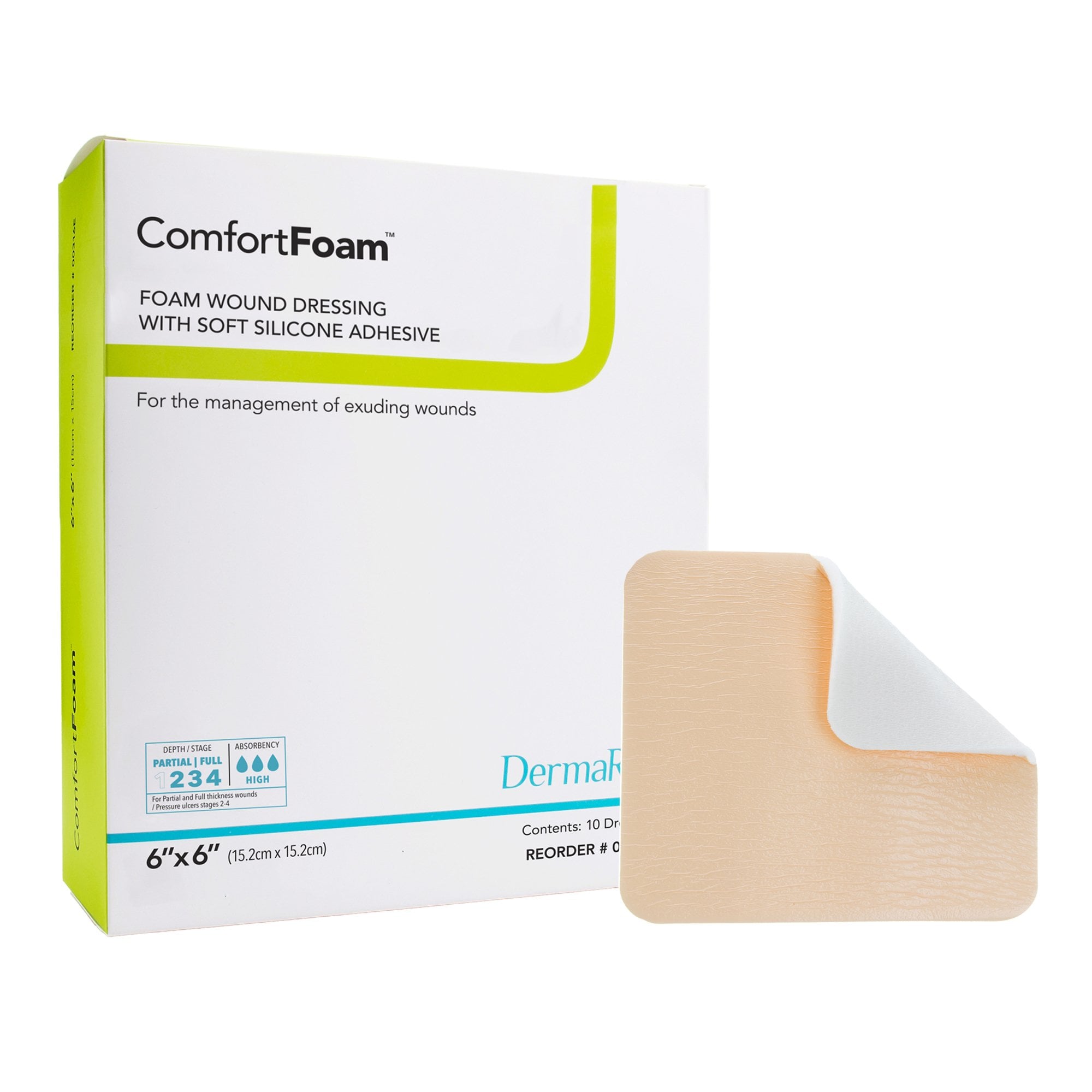 Sion Brands LLC - 00318E ComfortFoam™ Silicone Adhesive w/ Border Silicone Foam Dressing