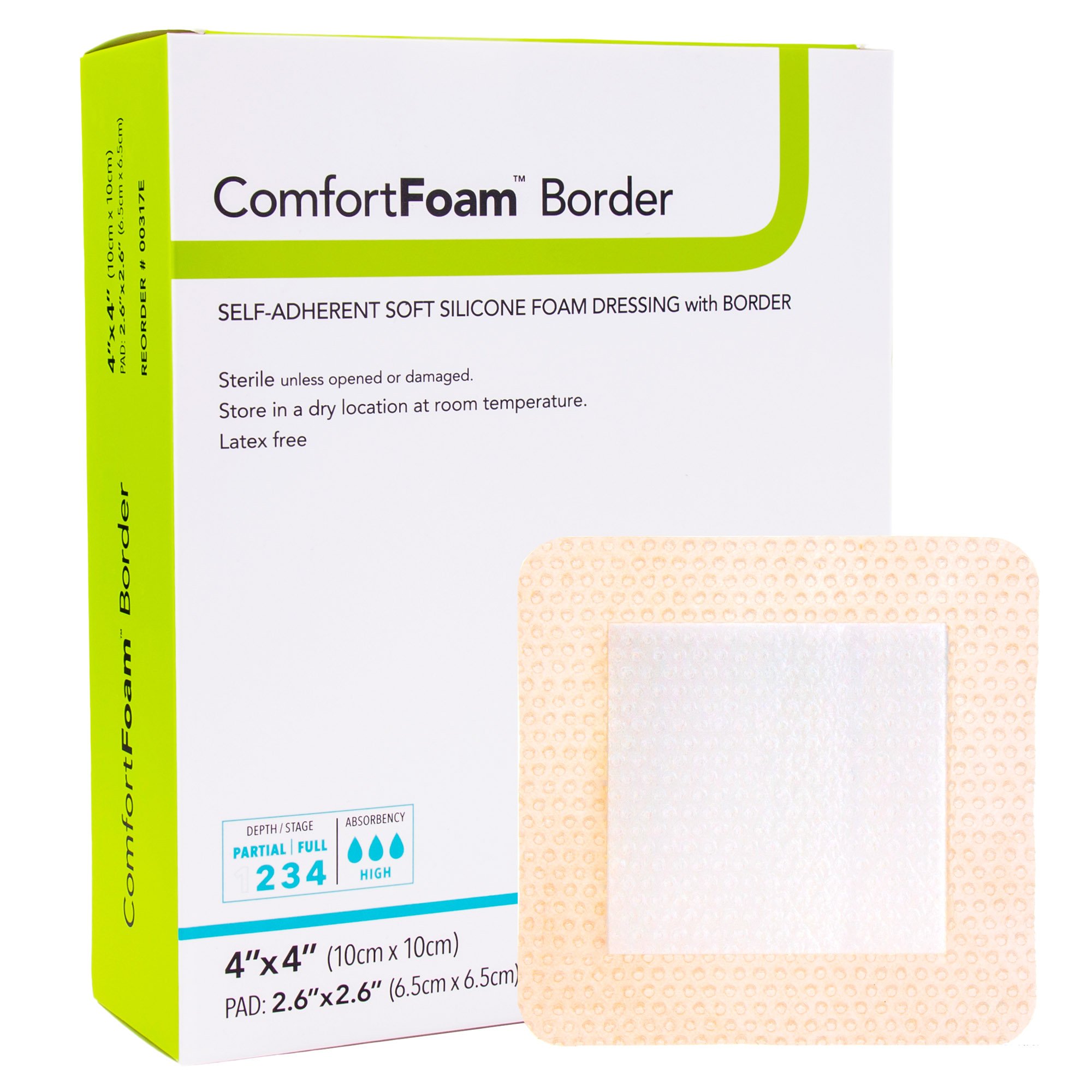 Sion Brands LLC - 00317E ComfortFoam™ Border Silicone Foam Dressing