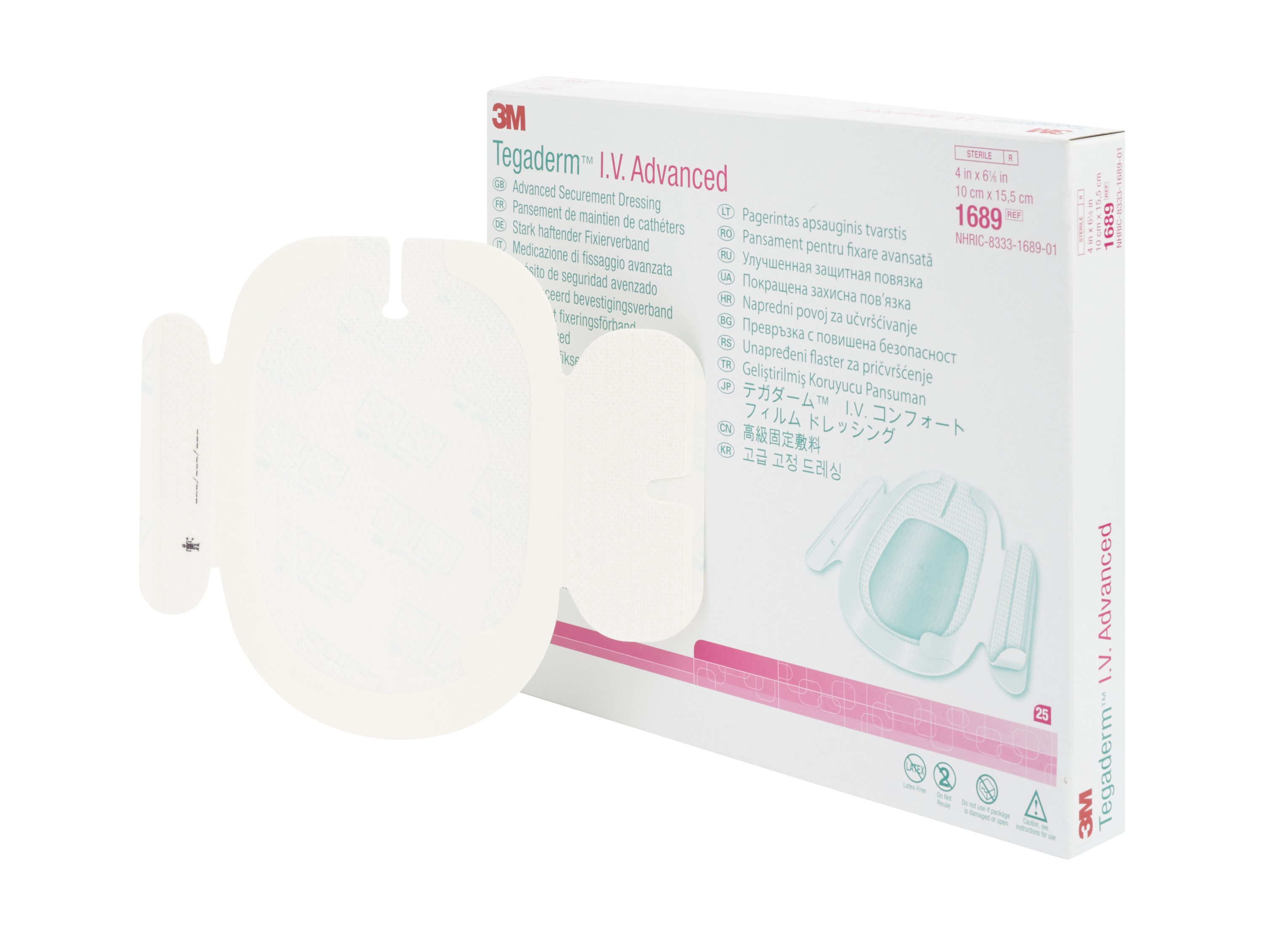 Solventum Corporation - 1689 3M™ Tegaderm™ I.V. Advanced Securement Dressing