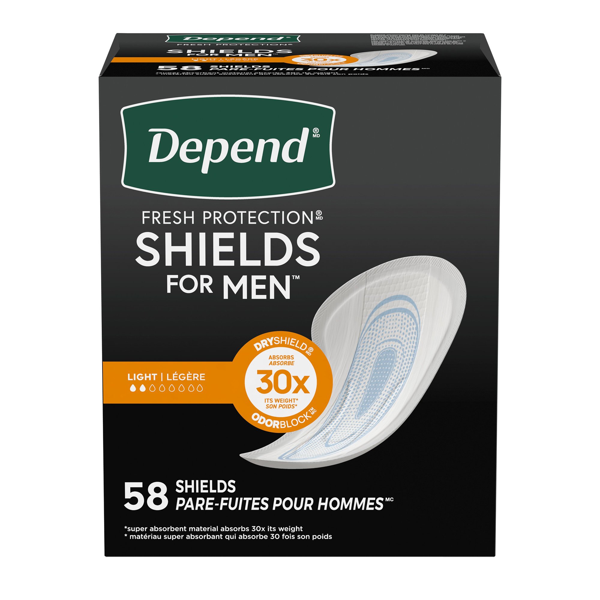 Kimberly Clark - 35641 Depend® Shields for Men Light Bladder Control Pad