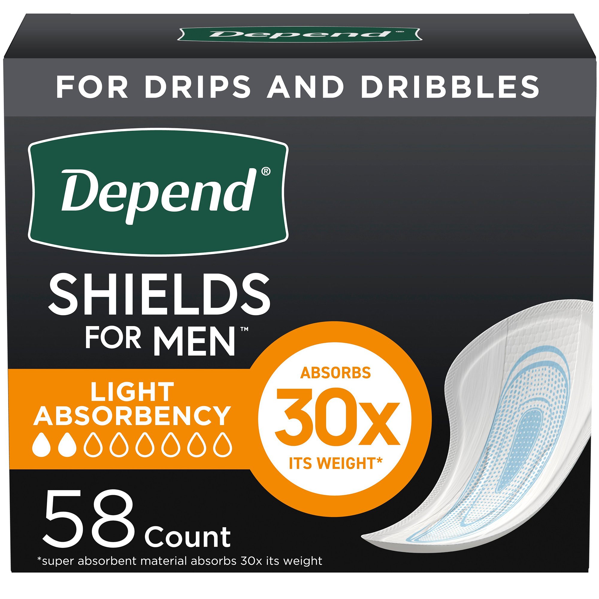 Kimberly Clark - 35641 Depend® Shields for Men Light Bladder Control Pad