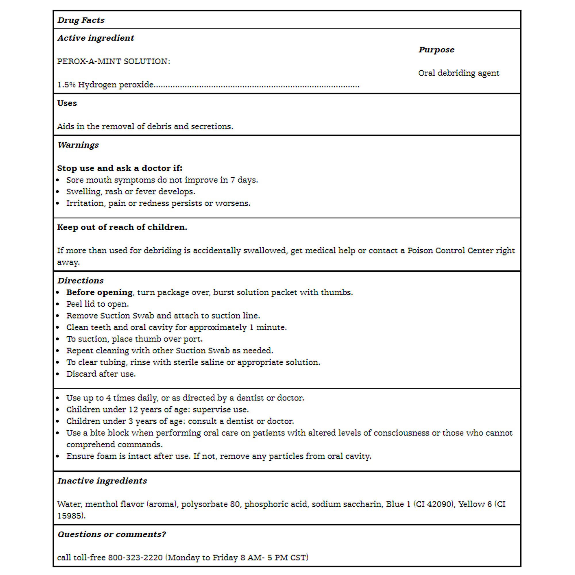 Sage Products - 6512 Toothette® Single Use Suction Swab System