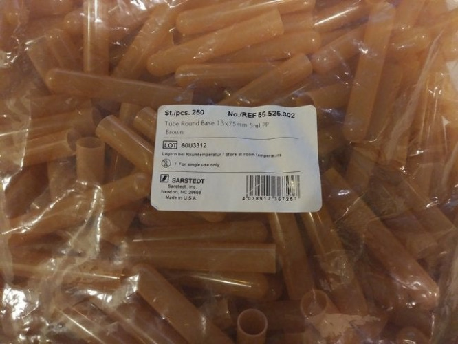 Sarstedt - 55.525.302 Microvette® Storage and/or Transport Tube Plain 5 mL Without Closure Polypropylene Tube