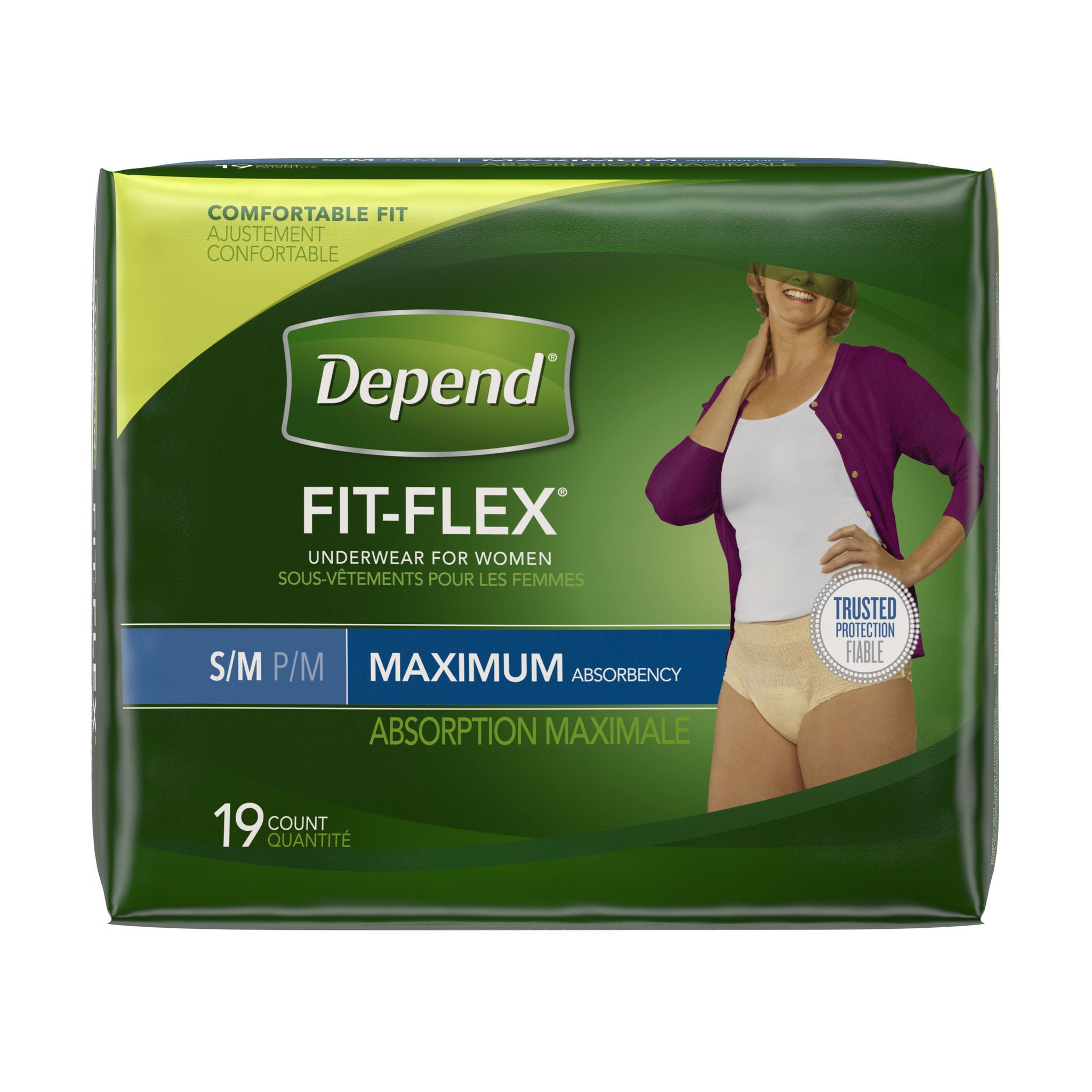Kimberly Clark - 38530 Absorbent Underwear Depend® Pull-On with Tear Away Seams Adult Small / Medium Female Disposable Heavy Absorbency