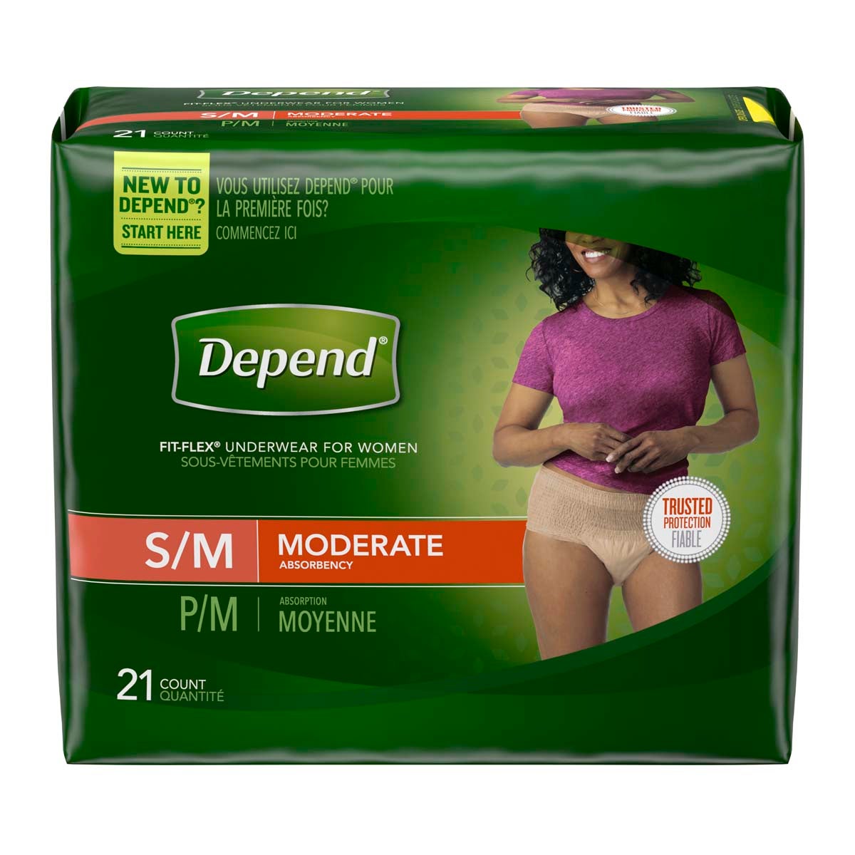 Kimberly Clark - 38535 Absorbent Underwear Depend® Pull-On with Tear Away Seams Adult Small / Medium Female Disposable Moderate Absorbency