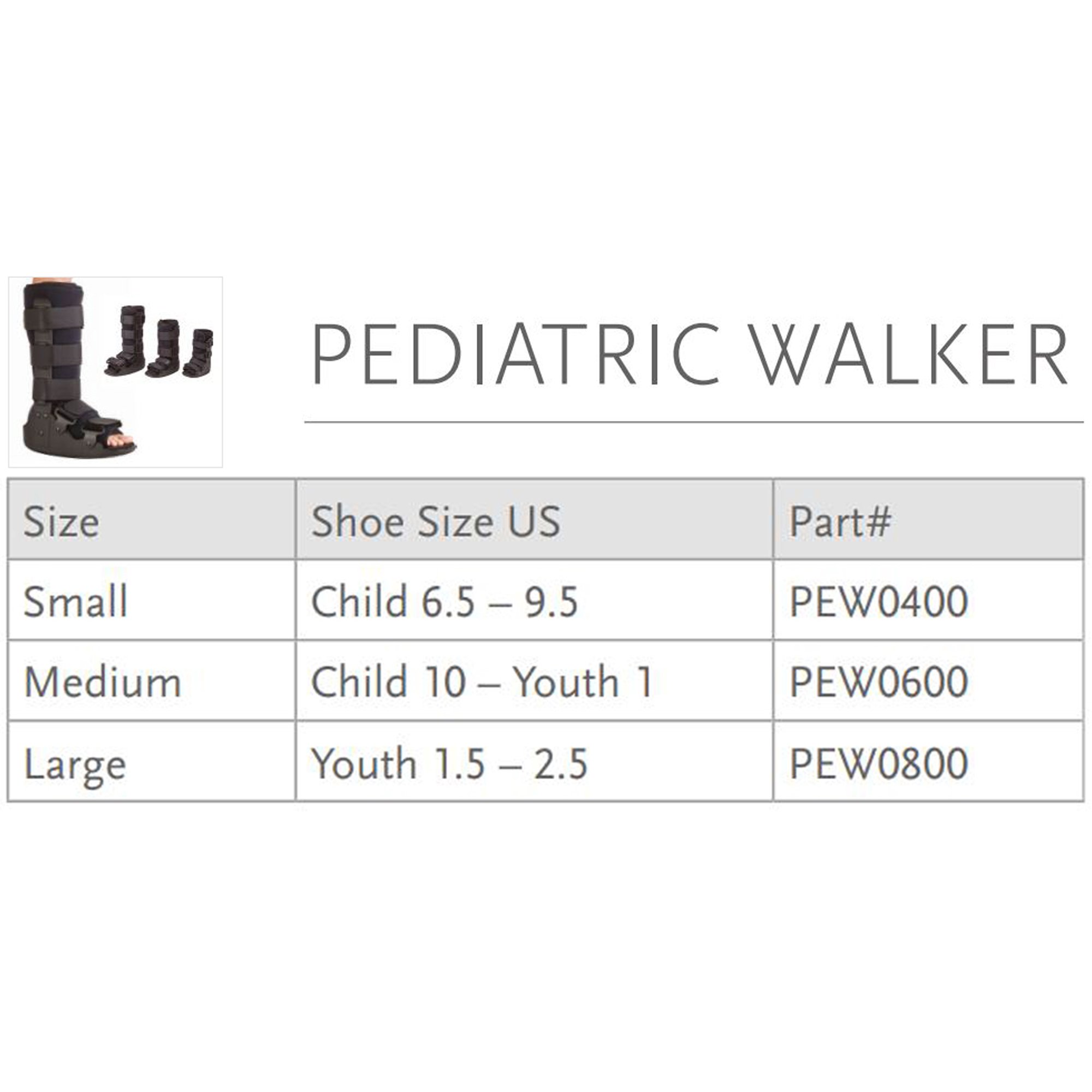 Ossur PEW0600 - Ossur CAM Walker® Pediatric Boot, Medium - 1/Each