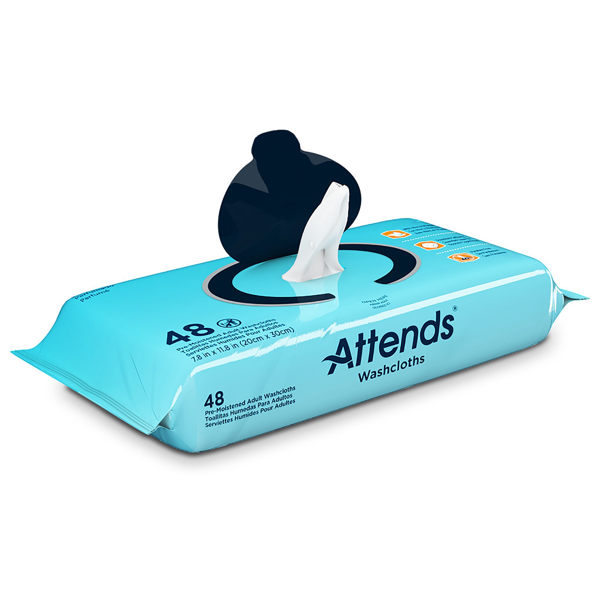 Attends Healthcare Products - WCU48 Attends® Unscented Personal Cleansing Wipe