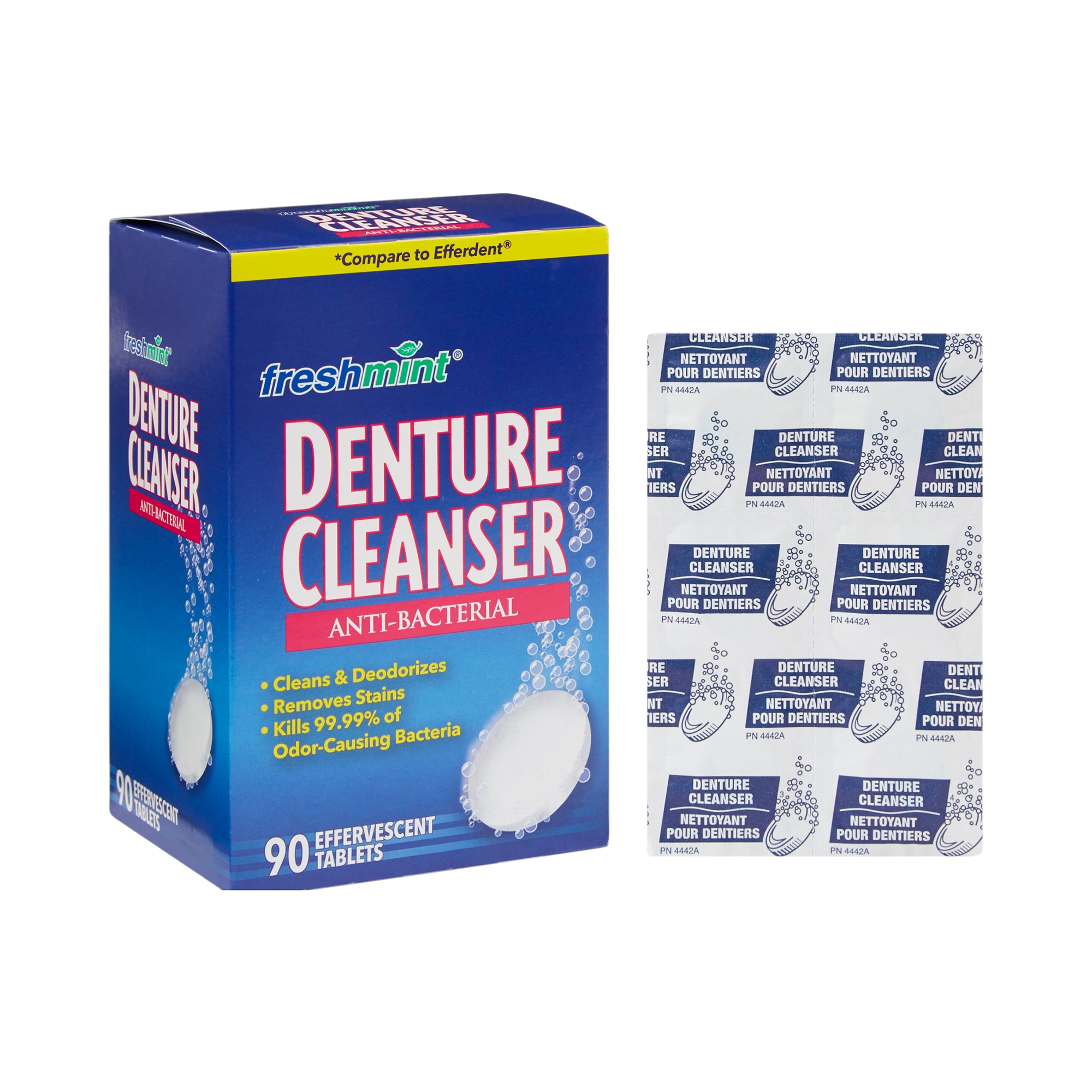 New World Imports - DENT90 freshmint® Denture Cleanser Anti-Bacterial Tablets
