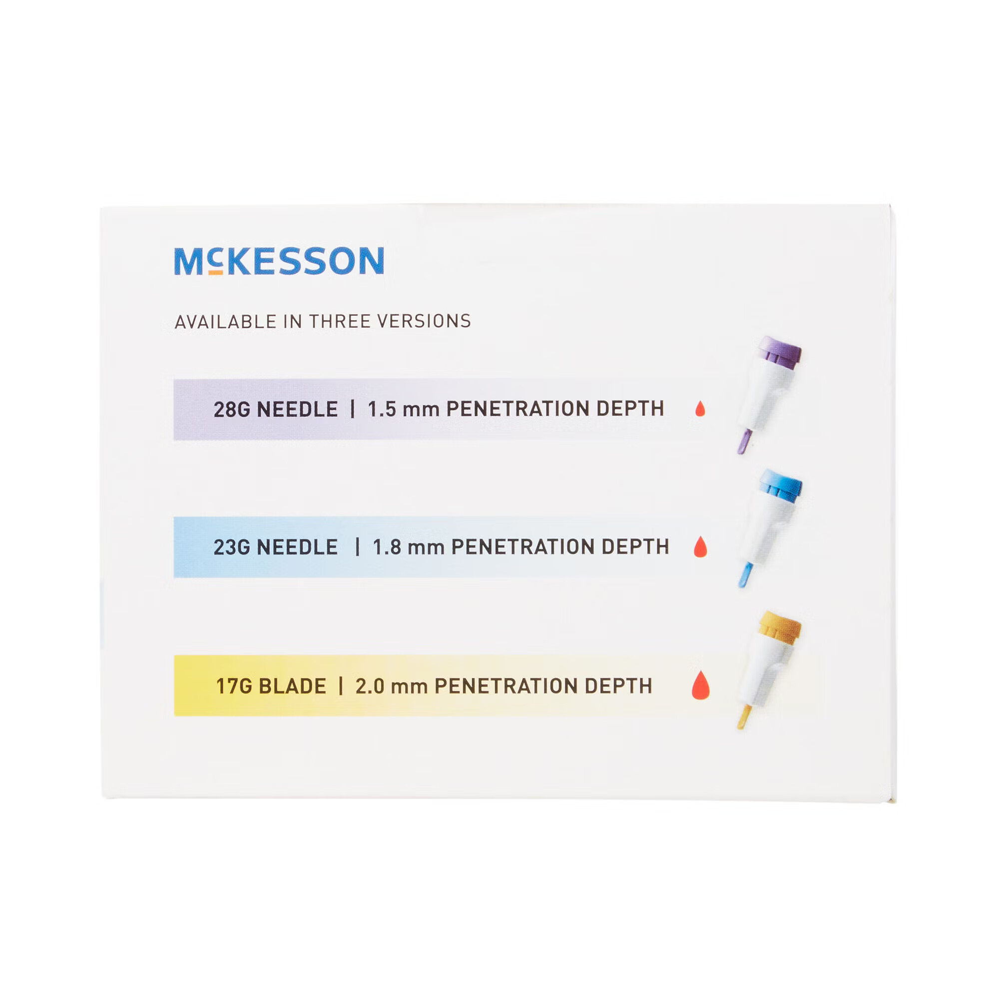 McKesson Brand - 16-PBSL23G Safety Lancet McKesson 23 Gauge Retractable Push Button Activation Finger
