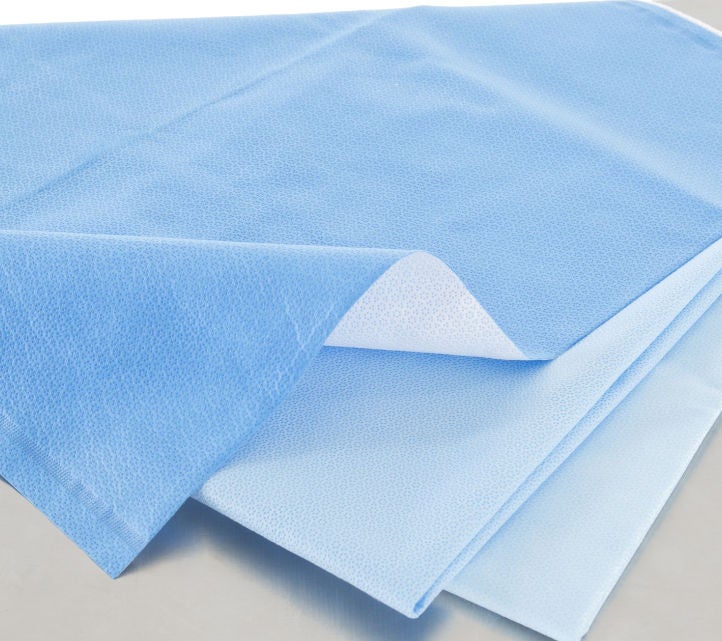 O&M Halyard Inc - 34170 Sterilization Wrap QUICK CHECK* H100 White / Blue 15 X 15 Inch Dual Layer SMS Polypropylene Steam / EO Gas / Hydrogen Peroxide