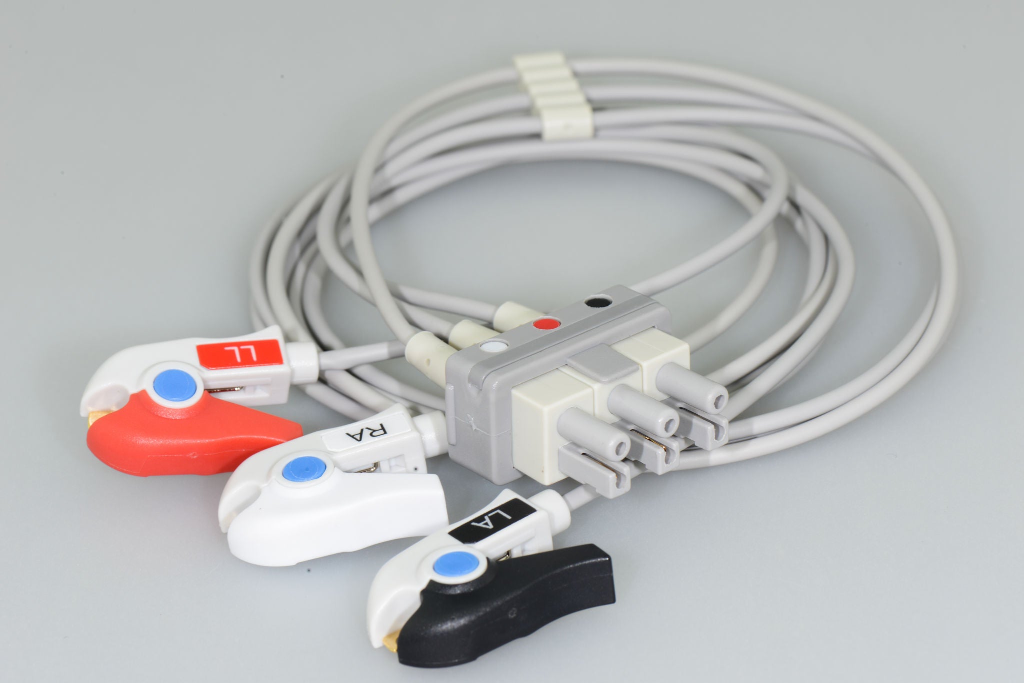 Sage Services Group - L08-03-29P ECG Lead Set 0.9 Meter, Reusable, 3-Leads, Grabber, Shielded
