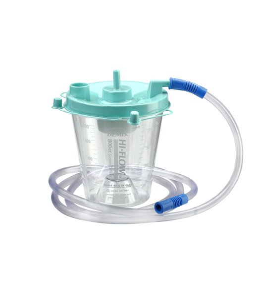 Bemis Healthcare 8002K 055 - Hi-Flow™ Rigid Suction Canister Kit, 800 mL - 1/Each, 50/Case