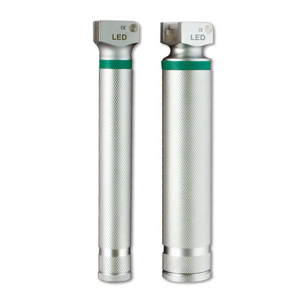 Sun Med - 5-0236-80 Handle GreenLine® Penlite, Chrome Plated Brass, Autoclavable, 2 "AA" Batteries, Satin Finish For Green System Fiber Optic Blades