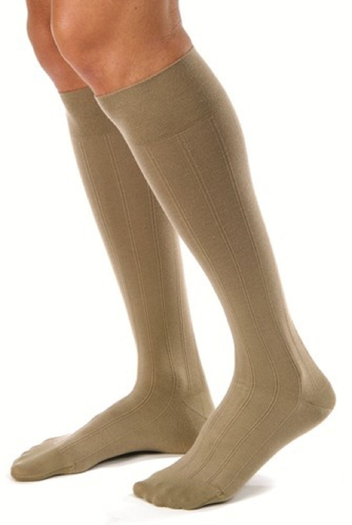 BSN Medical - 113111 Compression Socks Jobst® for Men Casual Knee High X-Large Khaki Closed Toe