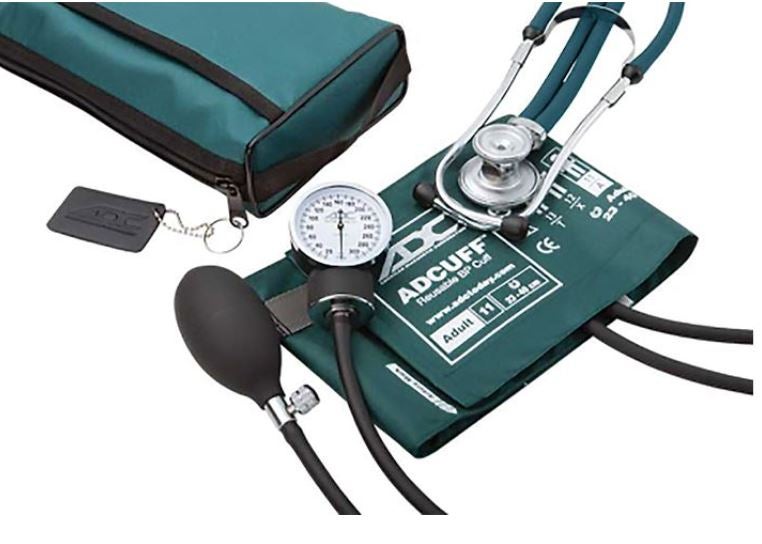 Alimed - 2970013170 Reusable Aneroid / Stethoscope Set Adult Cuff Dual Head Sprague Stethoscope Pocket Aneroid