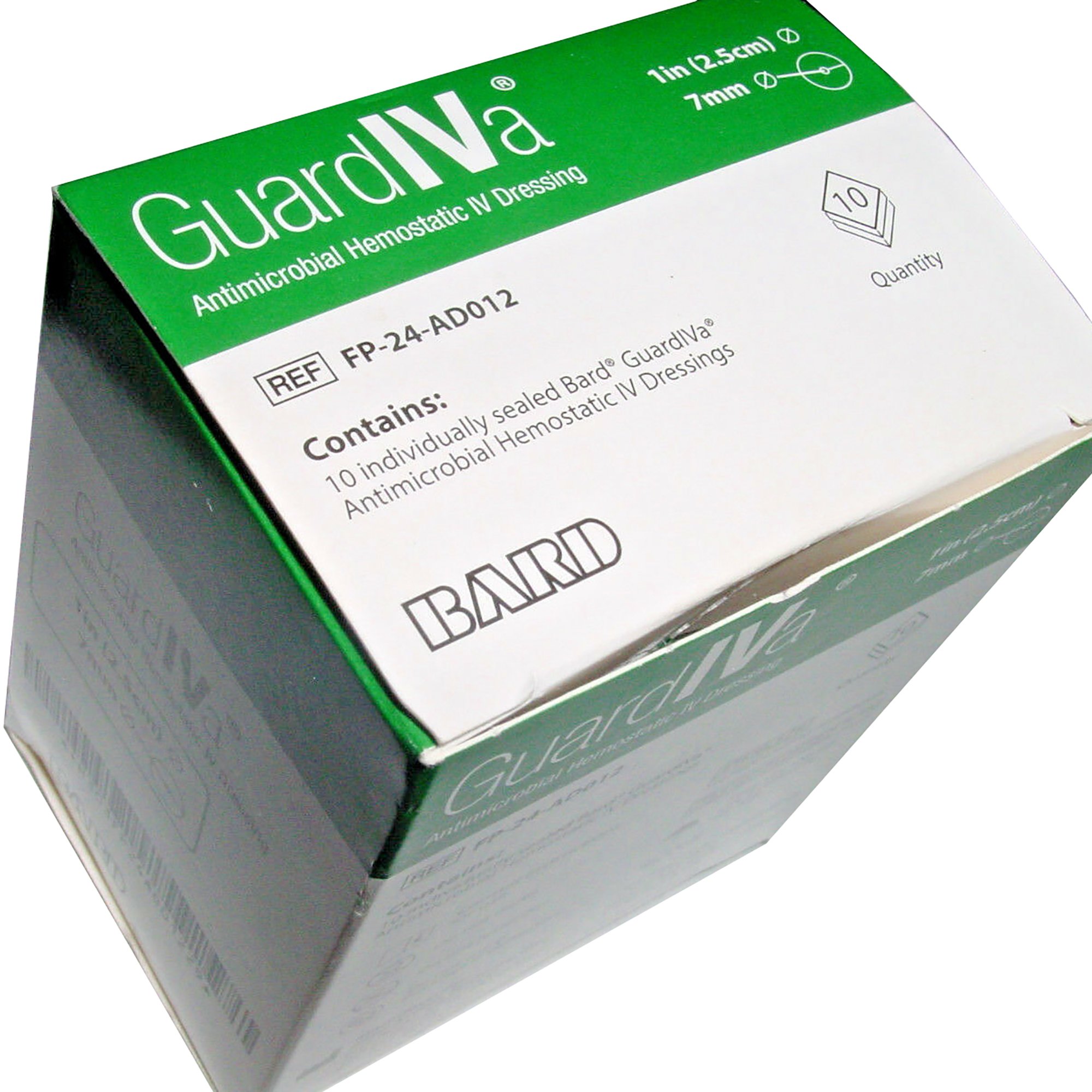 BD FP-24-AD012 - GuardIVa® Hemostatic IV Dressing, 1 inch Disk with 7.0 mm Center Hole - 10/Box, 100/Case