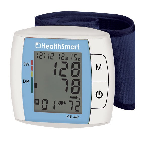 Mabis Healthcare - 04-875-001 Home Automatic Digital Blood Pressure Monitor HealthSmart™ One Size Fits Most Cuff Wrist Nylon Cuff Talking Model