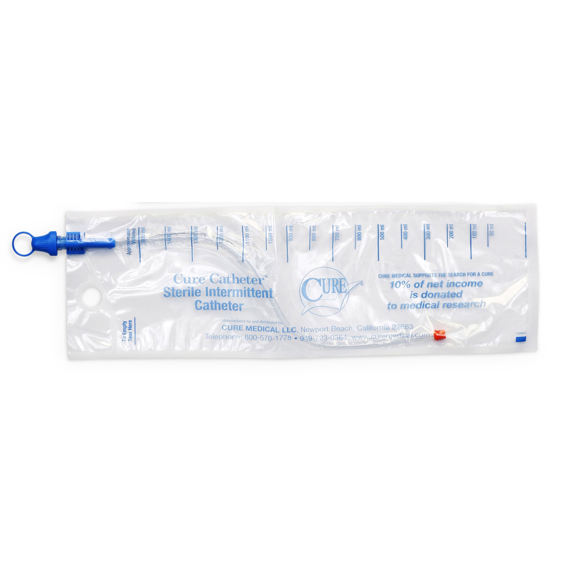 ConvaTec CB16 - Cure Catheter™ Intermittent Catheter Tray, 16 Fr. - 1/Each, 100/Case