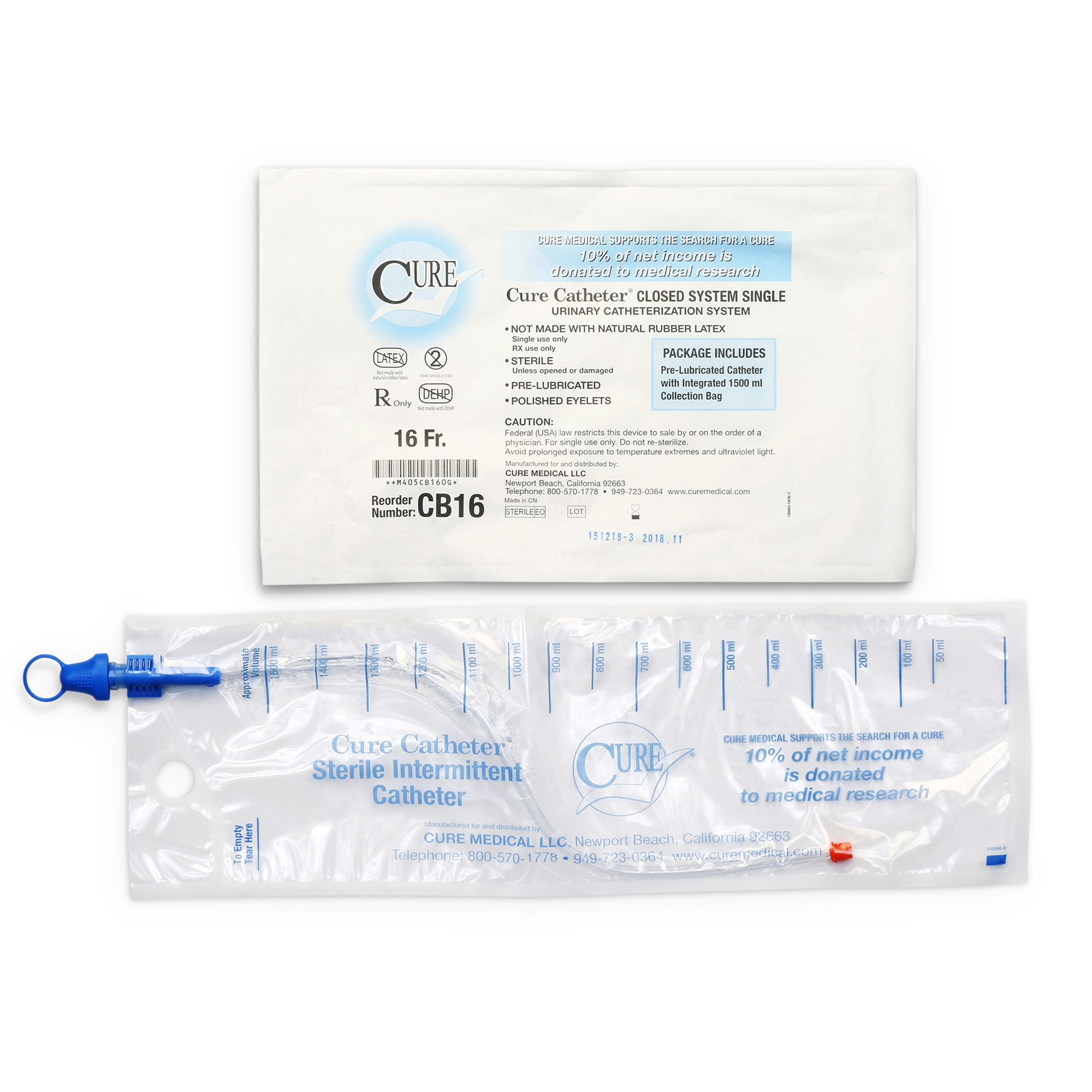 ConvaTec - CB16 Cure Catheter™ Intermittent Catheter Tray